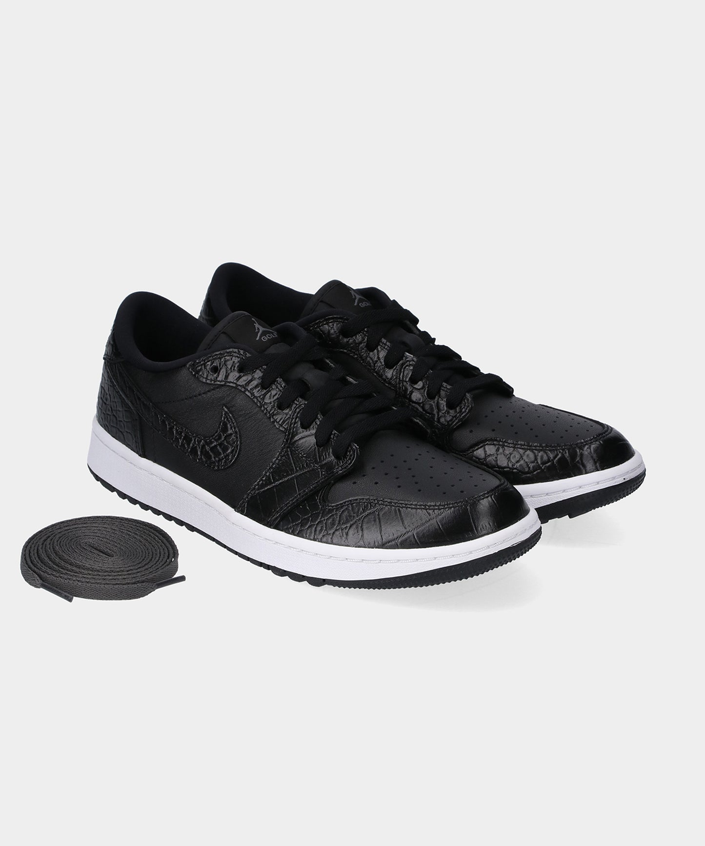 NIKE Air Jordan 1 Low Golf Black Crocodile Skin