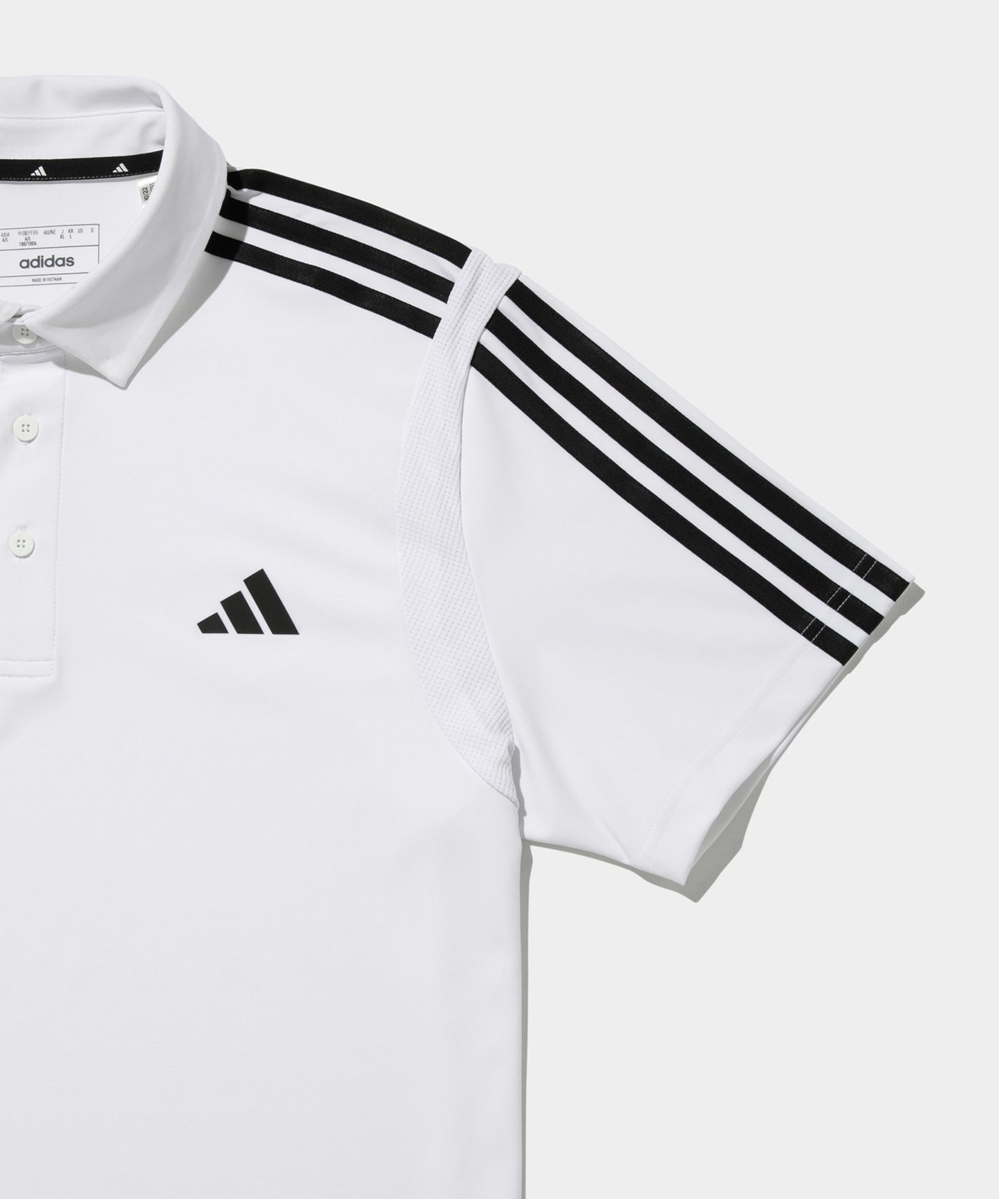 adidas Golf Three stripes polo shirts WHITE