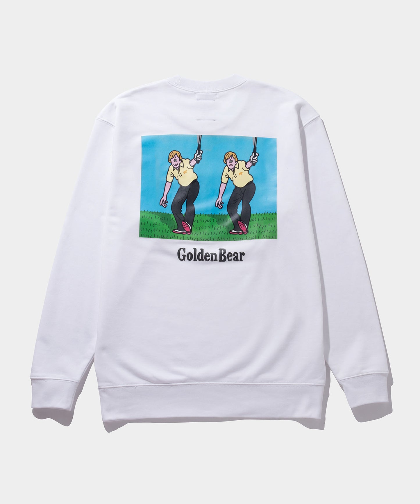 face oka × GB GOLF short sweat shirts WHITE