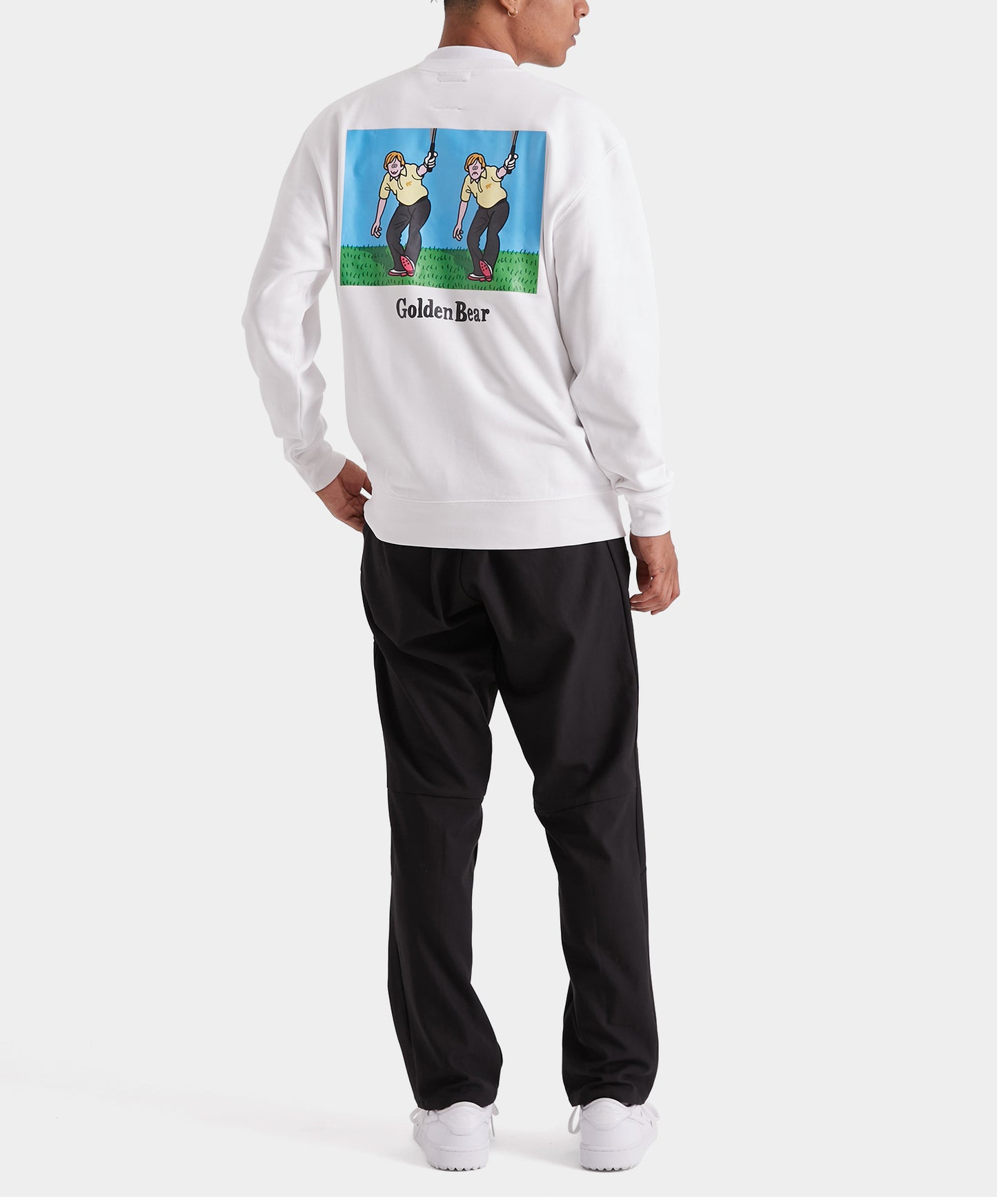face oka × GB GOLF short sweat shirts WHITE