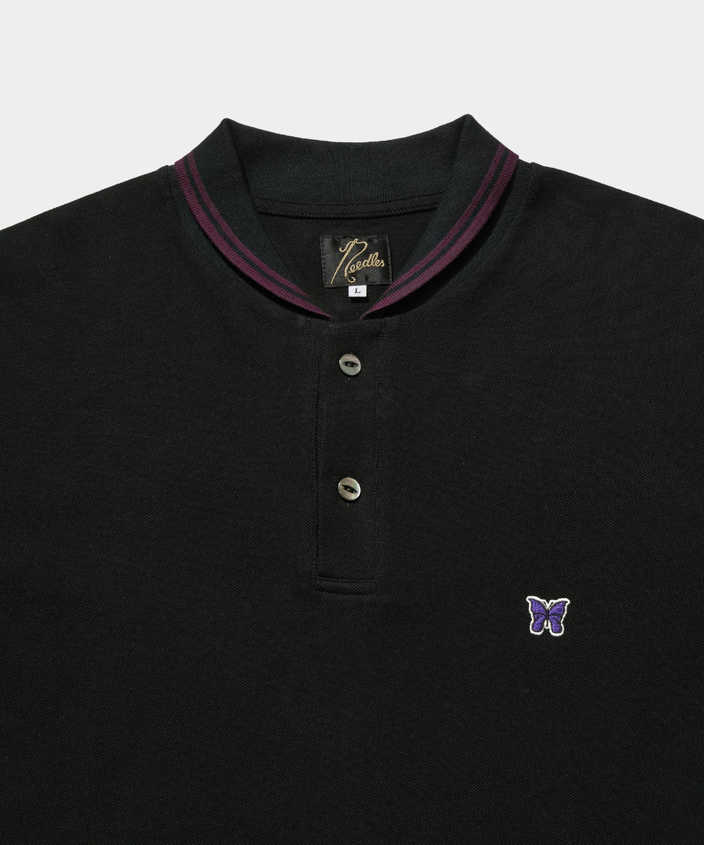 【NEEDLES】Shawl Collar S/S Polo - Cotton Pique