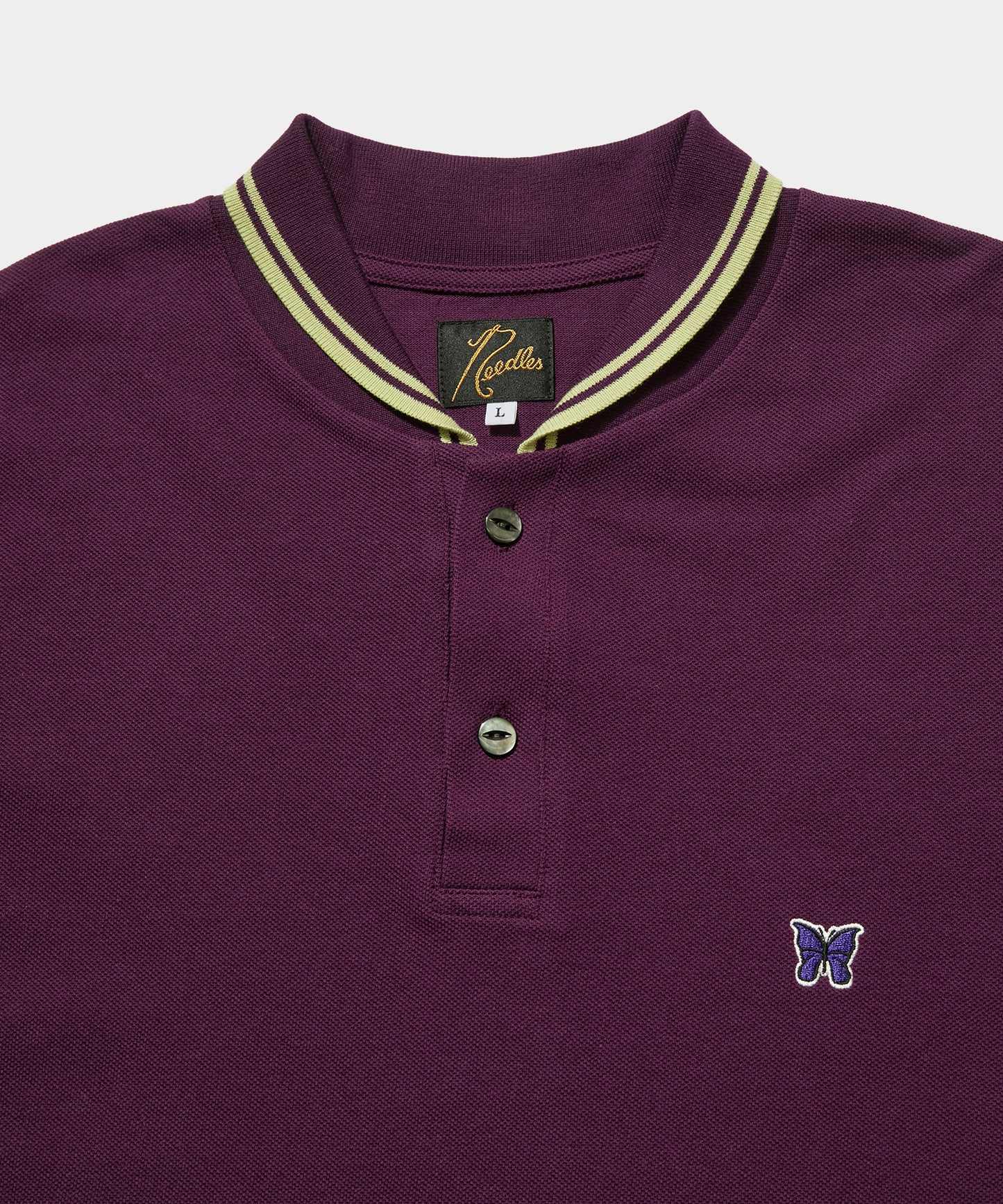 【NEEDLES】Shawl Collar S/S Polo - Cotton Pique