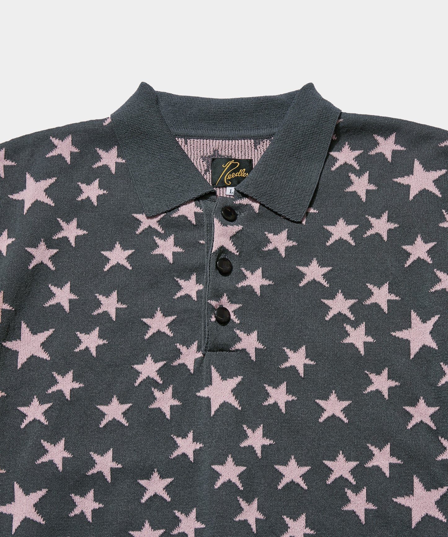 【NEEDLES】S/S Polo Sweater - PE/Washi Knit / Star