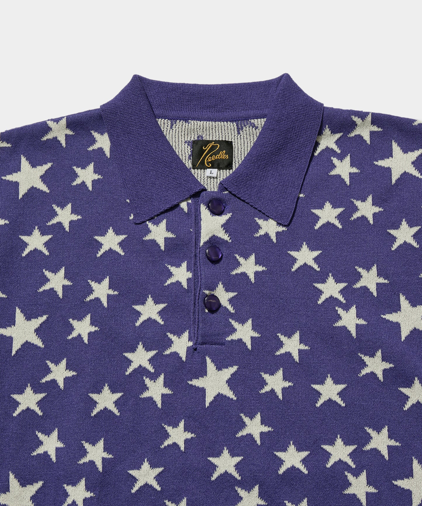 S/S Polo Sweater - PE/Washi Knit / Star Purple