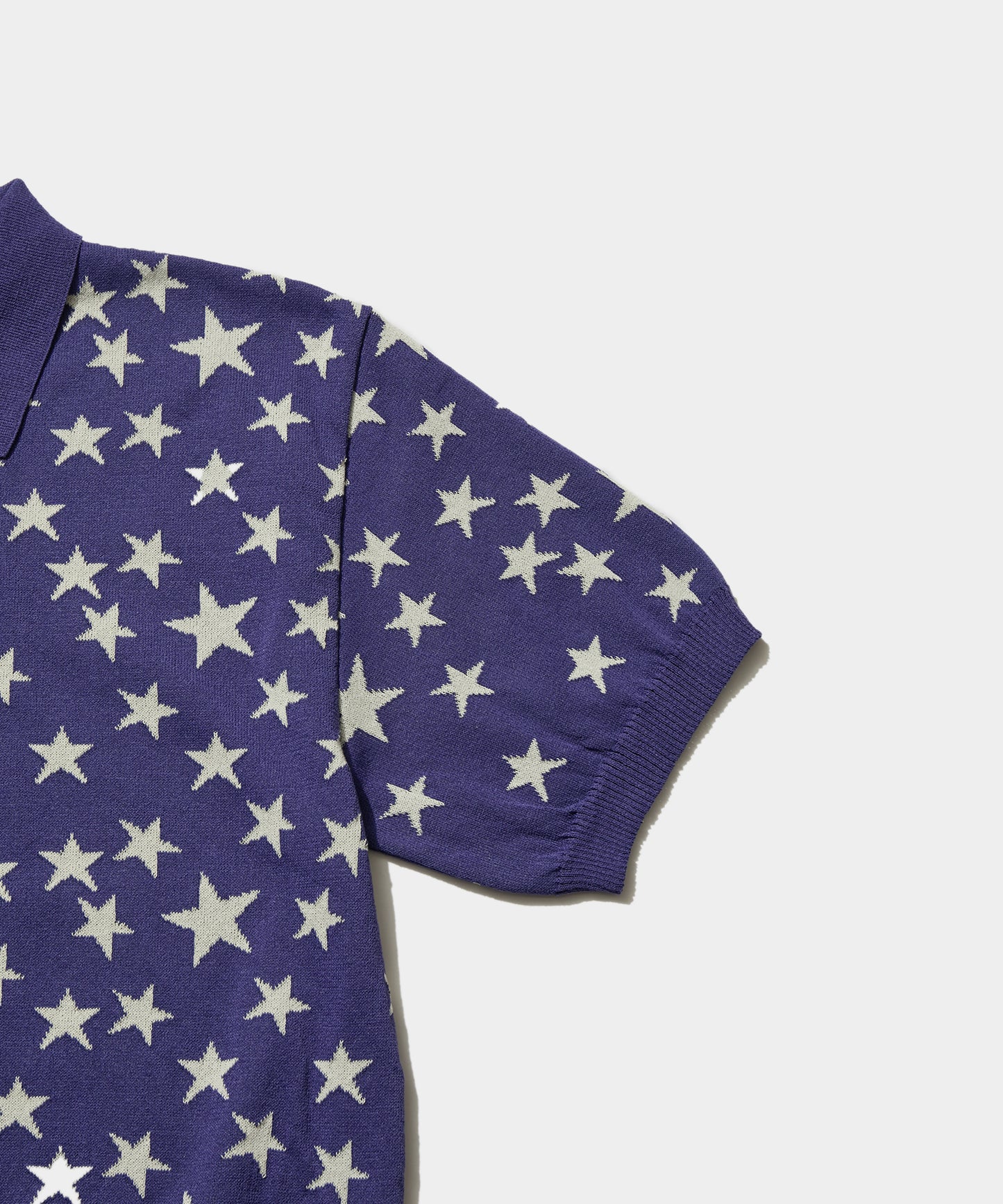 S/S Polo Sweater - PE/Washi Knit / Star Purple