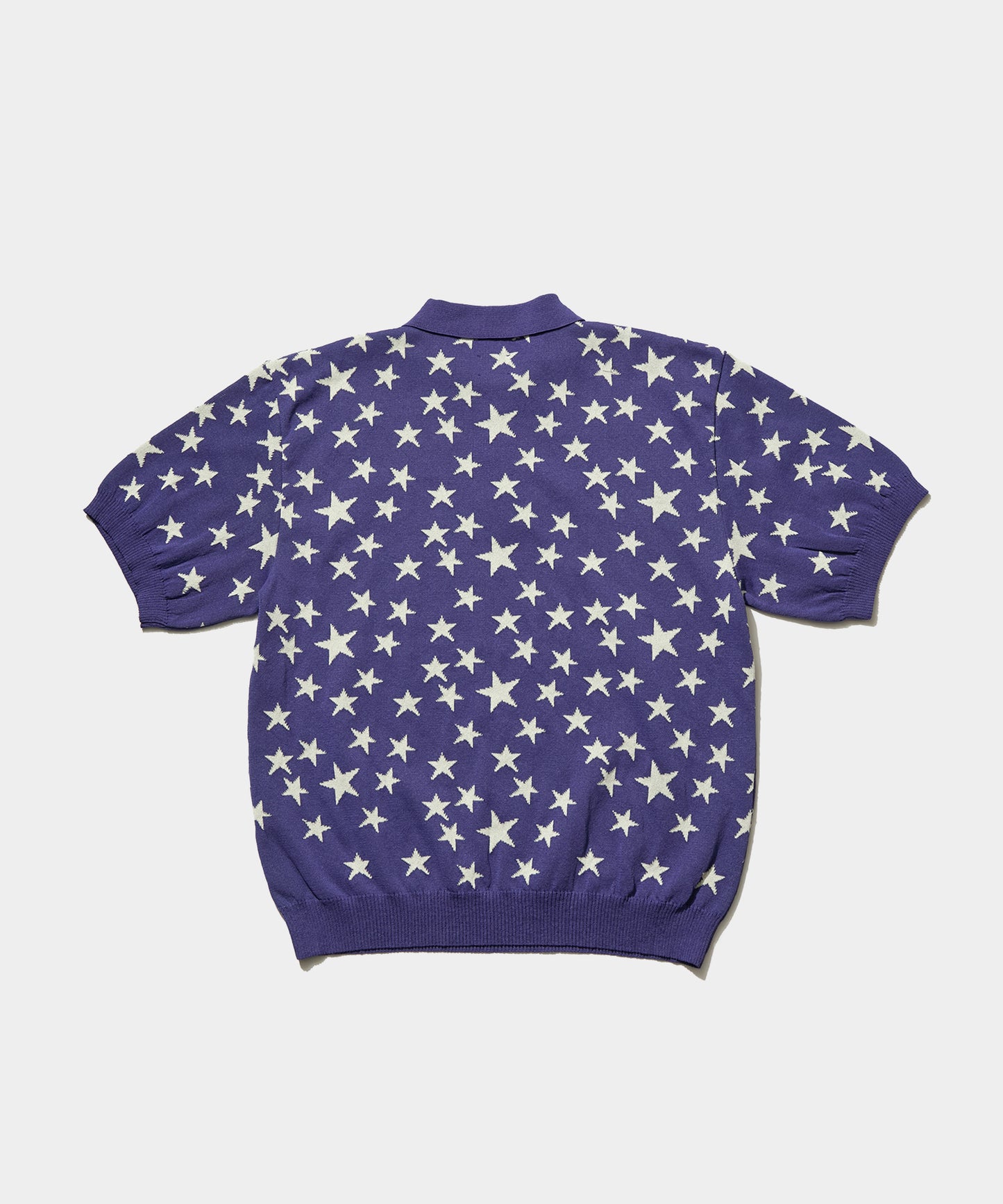 S/S Polo Sweater - PE/Washi Knit / Star Purple