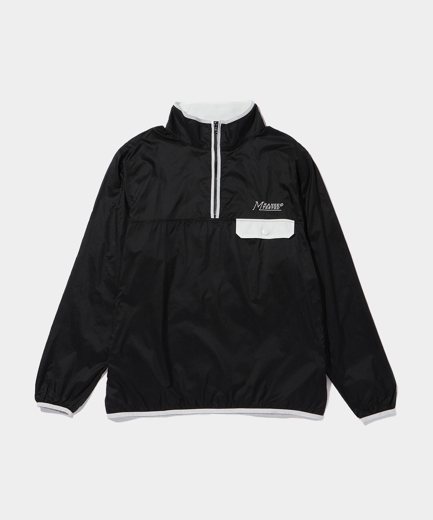 MALBON SHERIDAN NYLON QUARTER ZIP BLACK