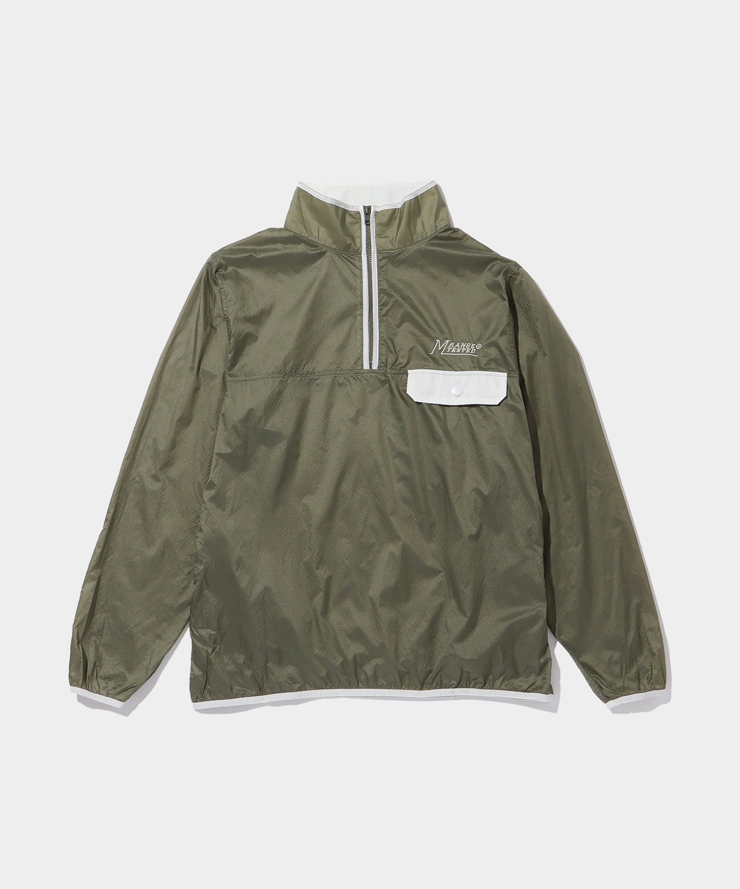 MALBON SHERIDAN NYLON QUARTER ZIP KHAKI