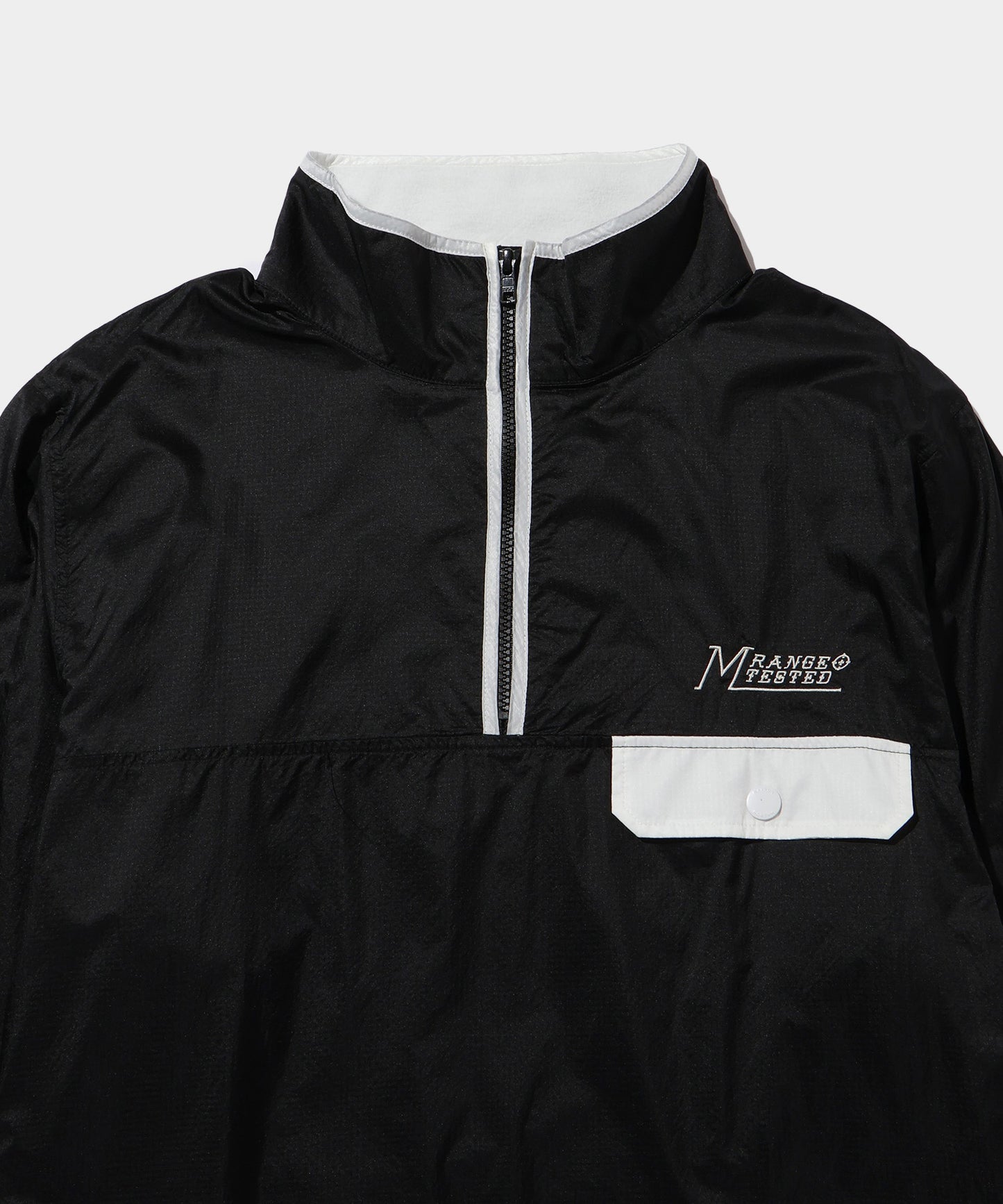 MALBON SHERIDAN NYLON QUARTER ZIP BLACK