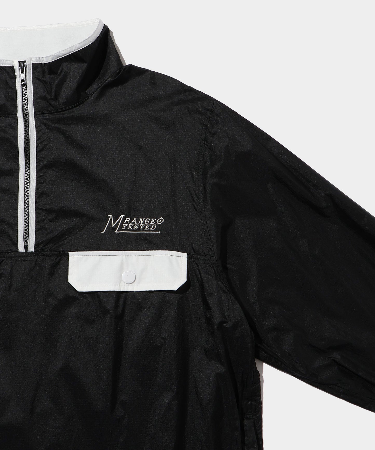 MALBON SHERIDAN NYLON QUARTER ZIP BLACK