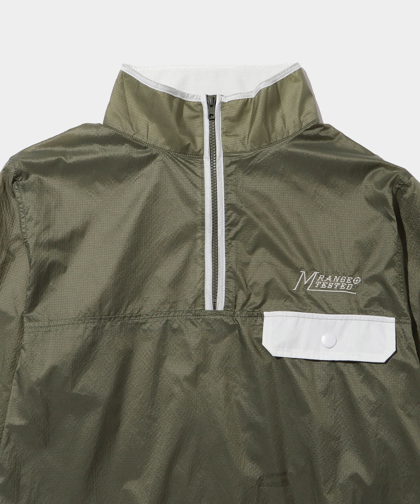 MALBON SHERIDAN NYLON QUARTER ZIP KHAKI