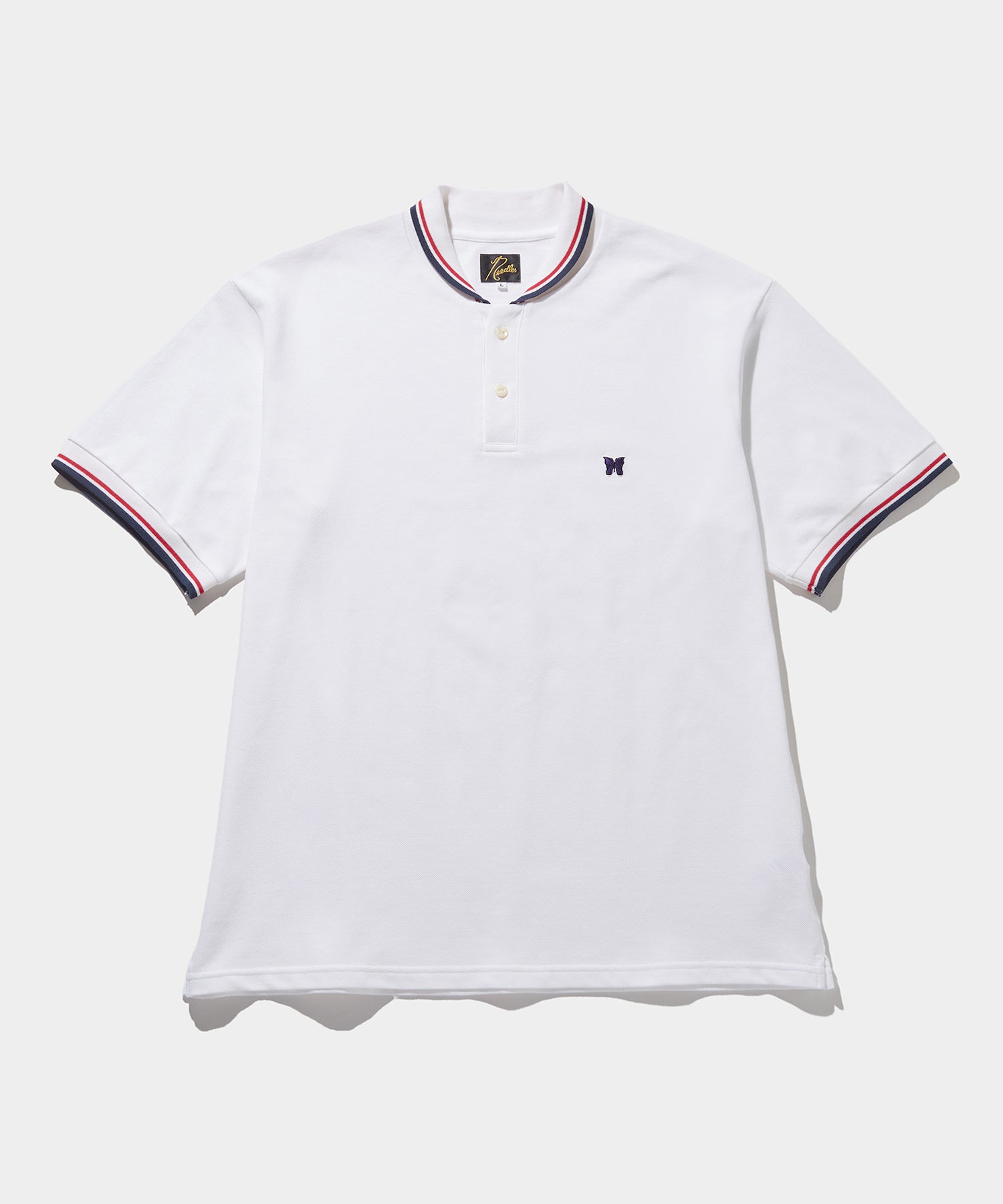 NEEDLES Shawl Collar S/S Polo - Cotton Pique WHITE – HYPEGOLF ONLINE STORE