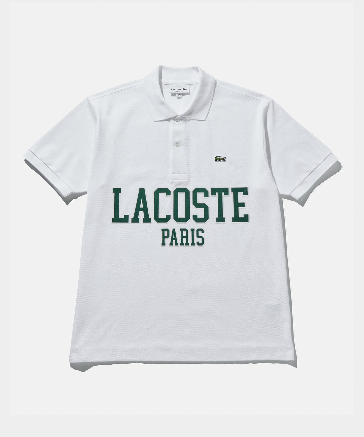 LACOSTE オーバーサイズネームプリントポロシャツ