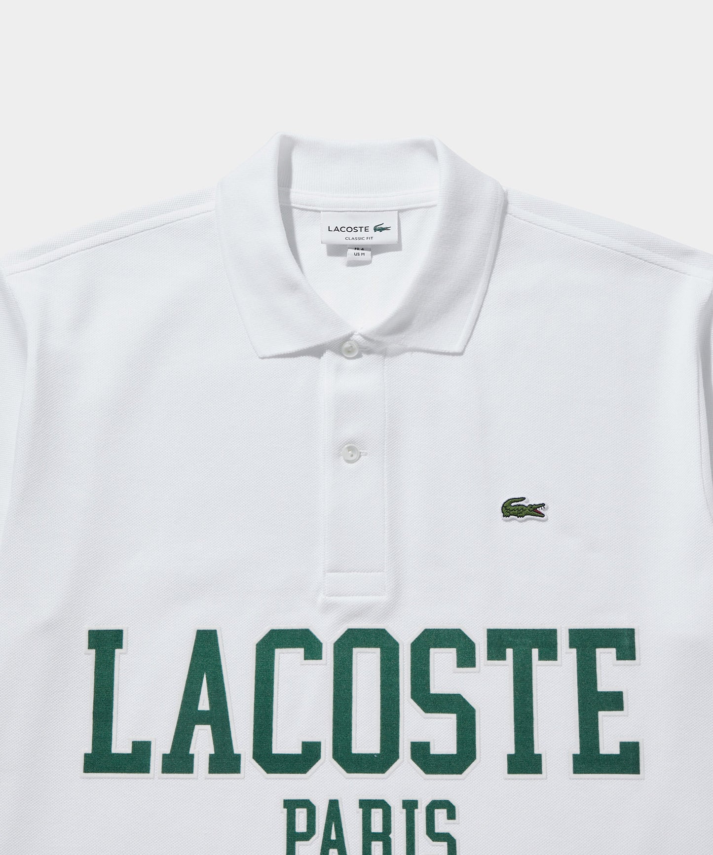 LACOSTE オーバーサイズネームプリントポロシャツ