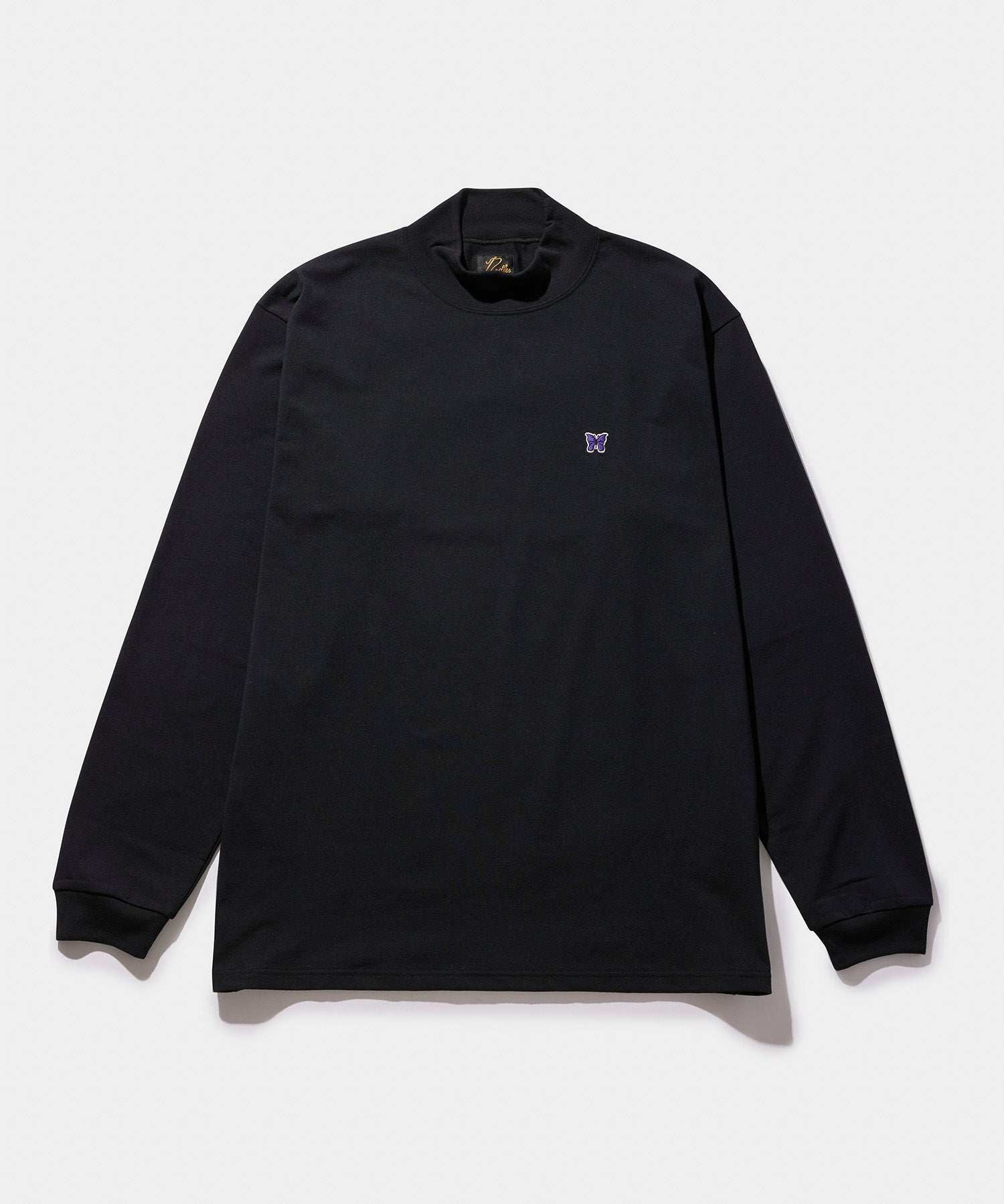 NEEDLES L/S Mock Neck Tee - Poly Jersey BLACK – HYPEGOLF ONLINE STORE