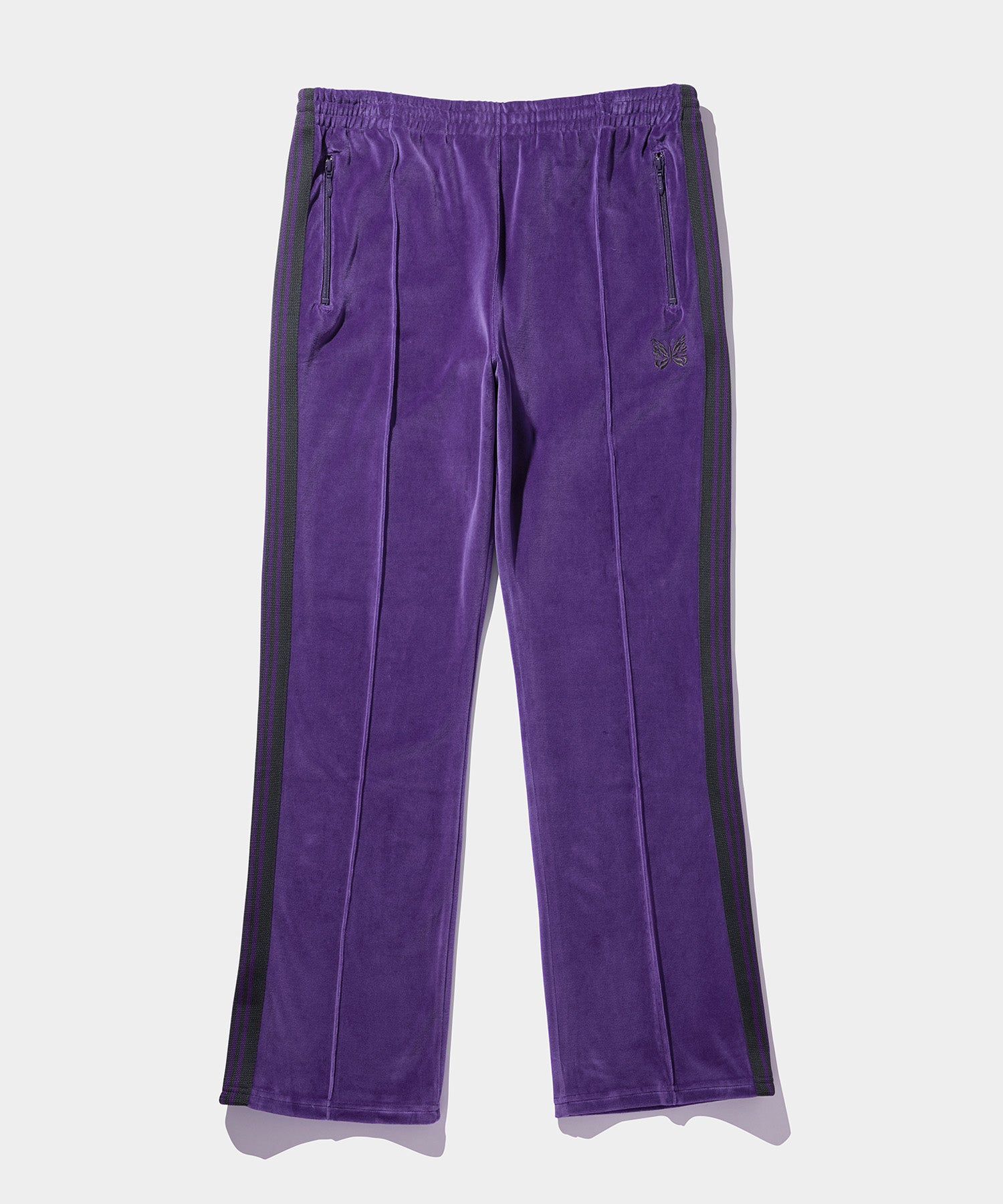 NEEDLES Narrow Track Pant - C/Pe Velour Purple