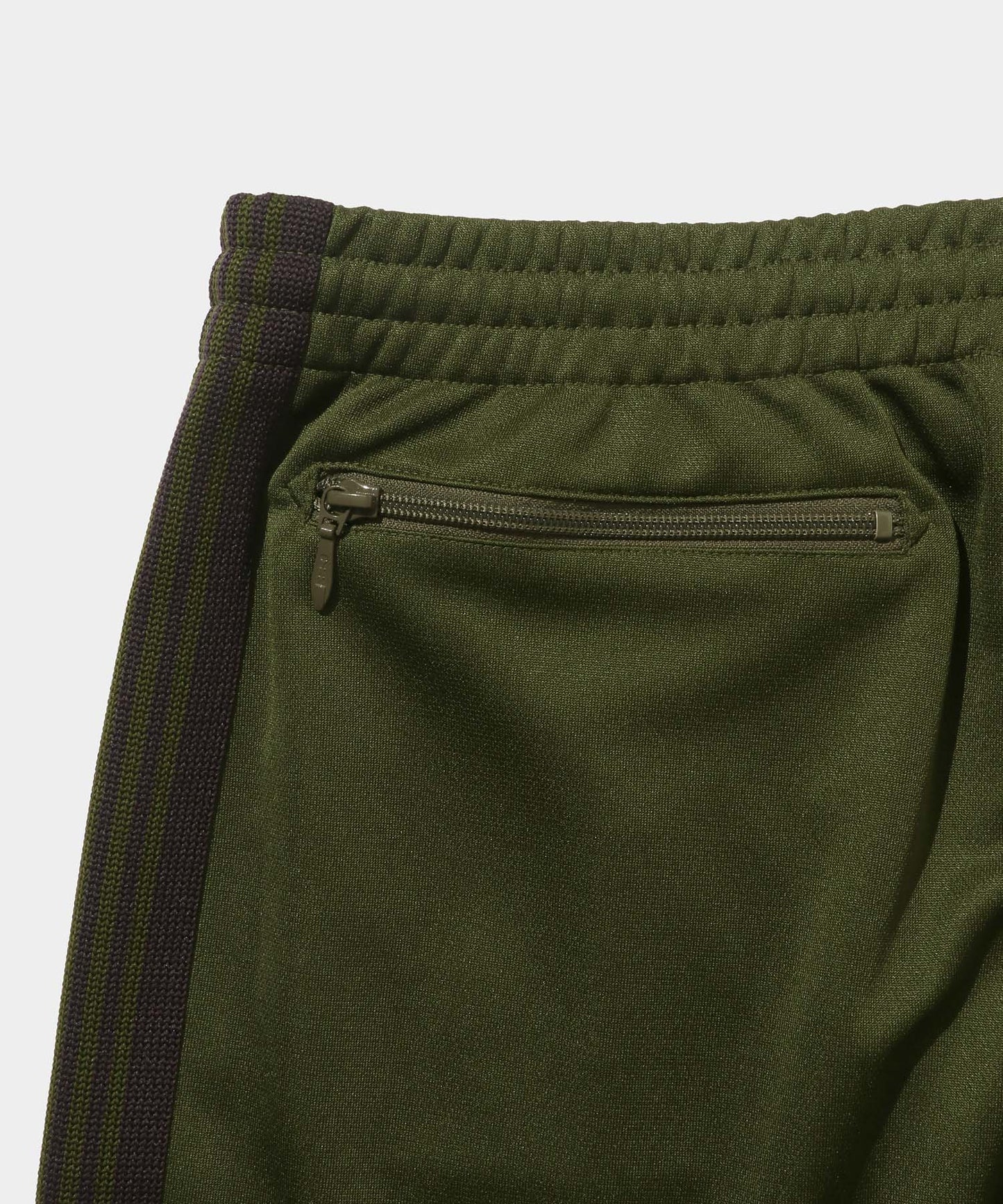 NEEDLES Zipped Track Pant - Poly Smooth Olive