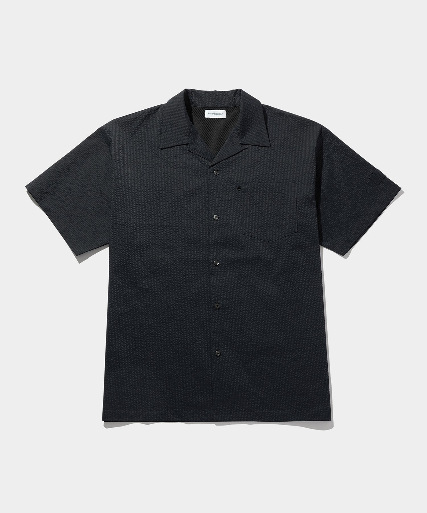 COOLMAX SUCKER OPEN COLLAR SHIRT BLACK – HYPEGOLF ONLINE STORE