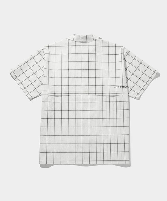 COOLMAX SUCKER OPEN COLLAR SHIRT WHITE
