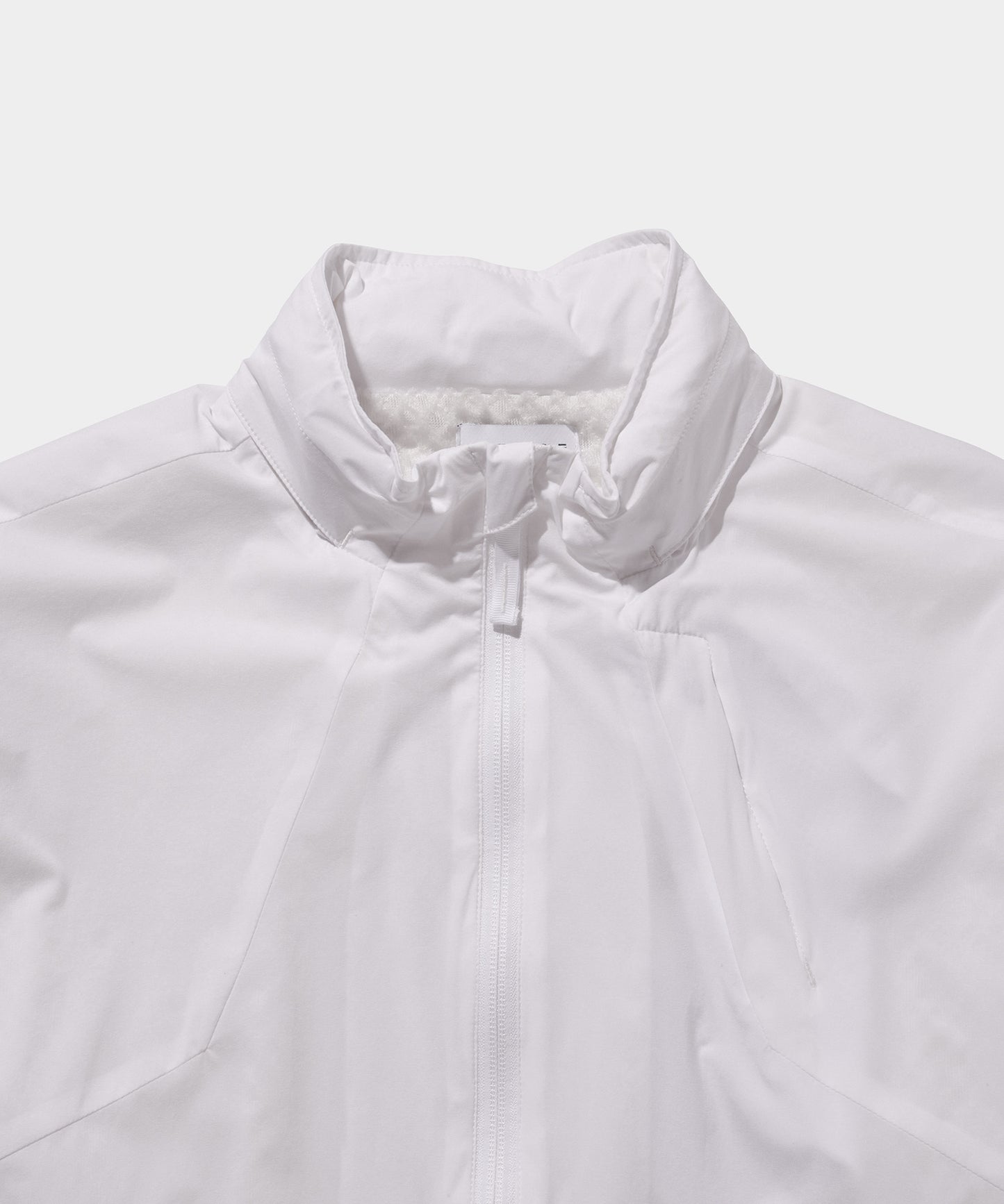 WOVEN NYLON FULL ZIP JACKET WHITE