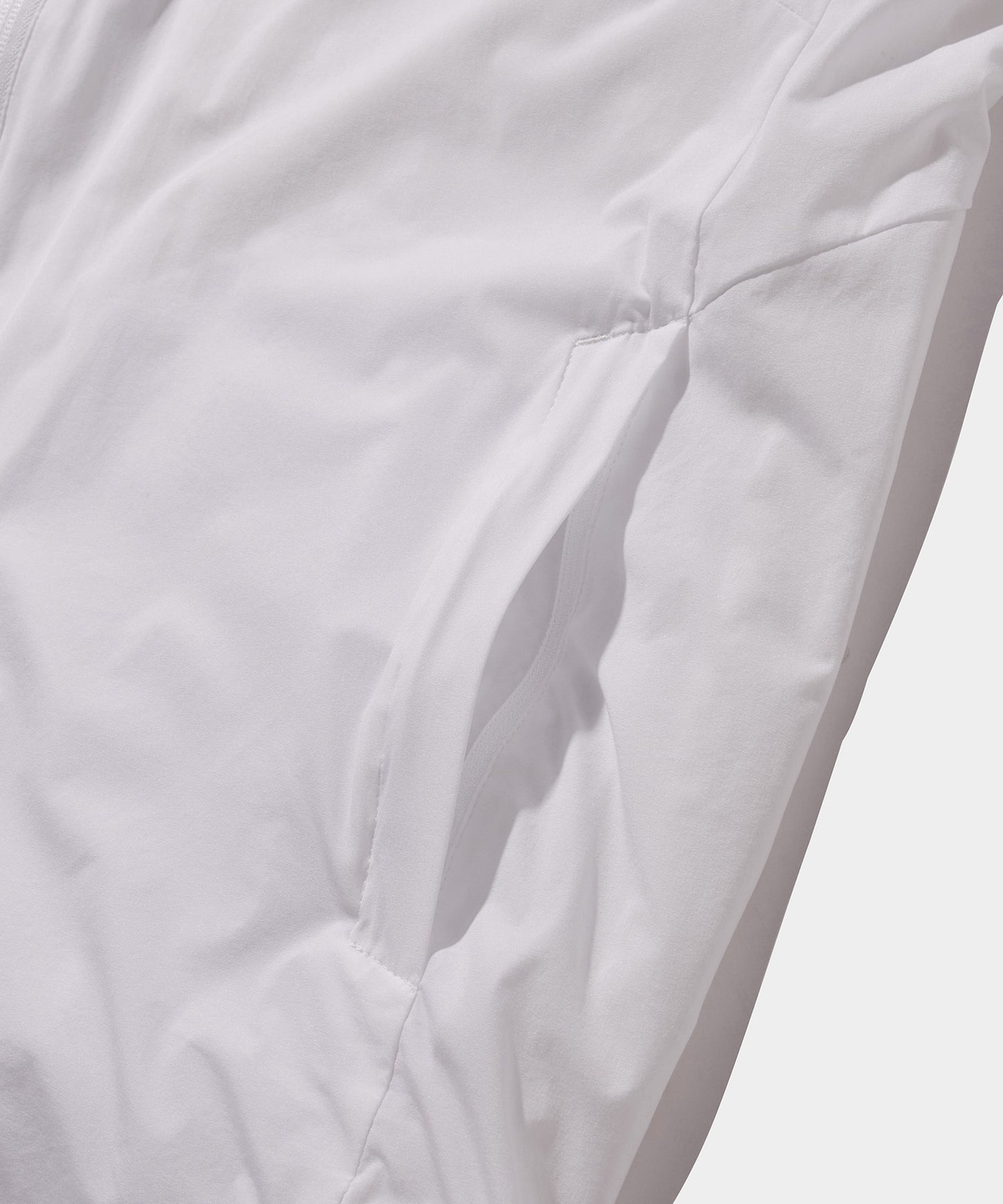 WOVEN NYLON FULL ZIP JACKET WHITE