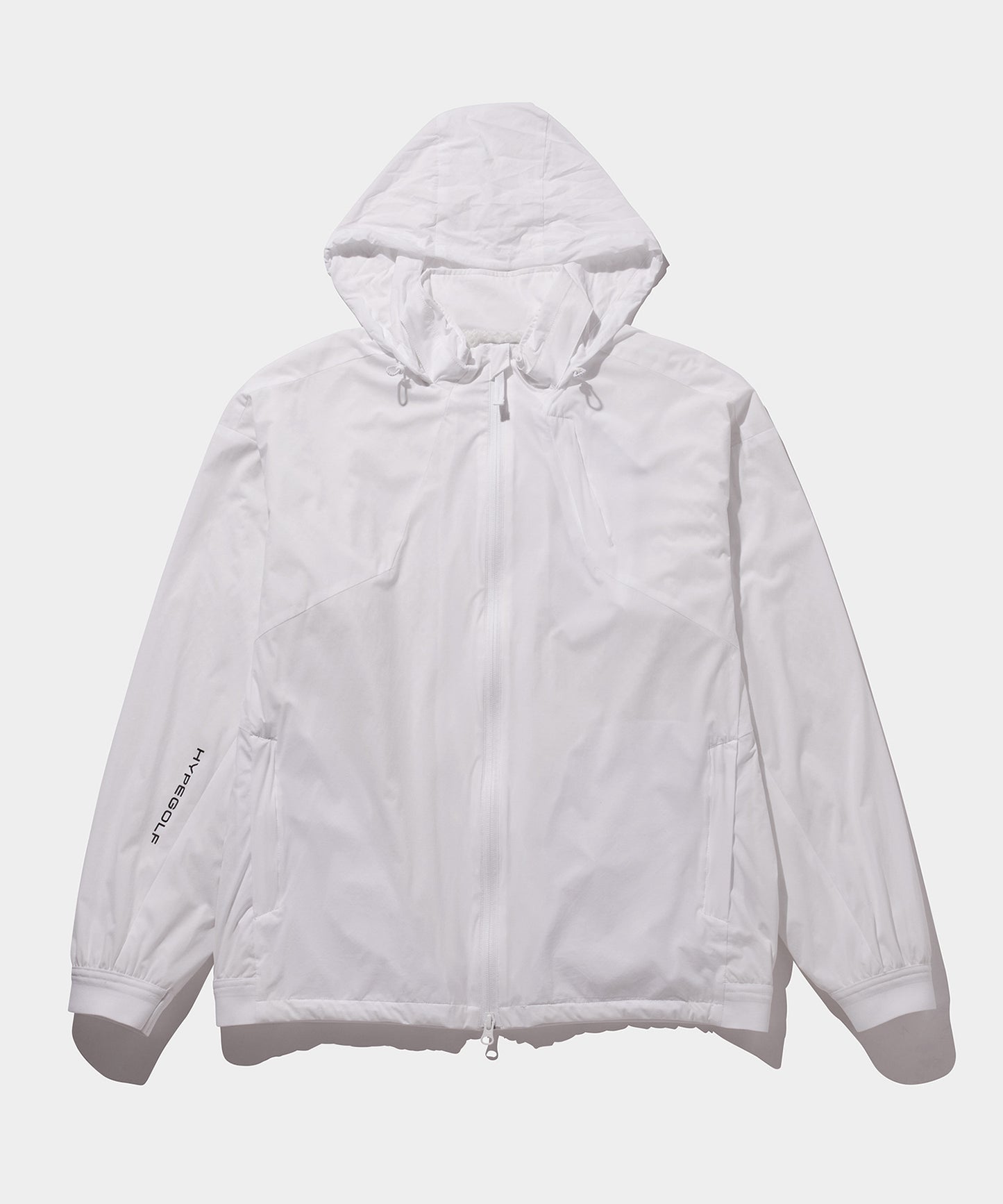 WOVEN NYLON FULL ZIP JACKET WHITE