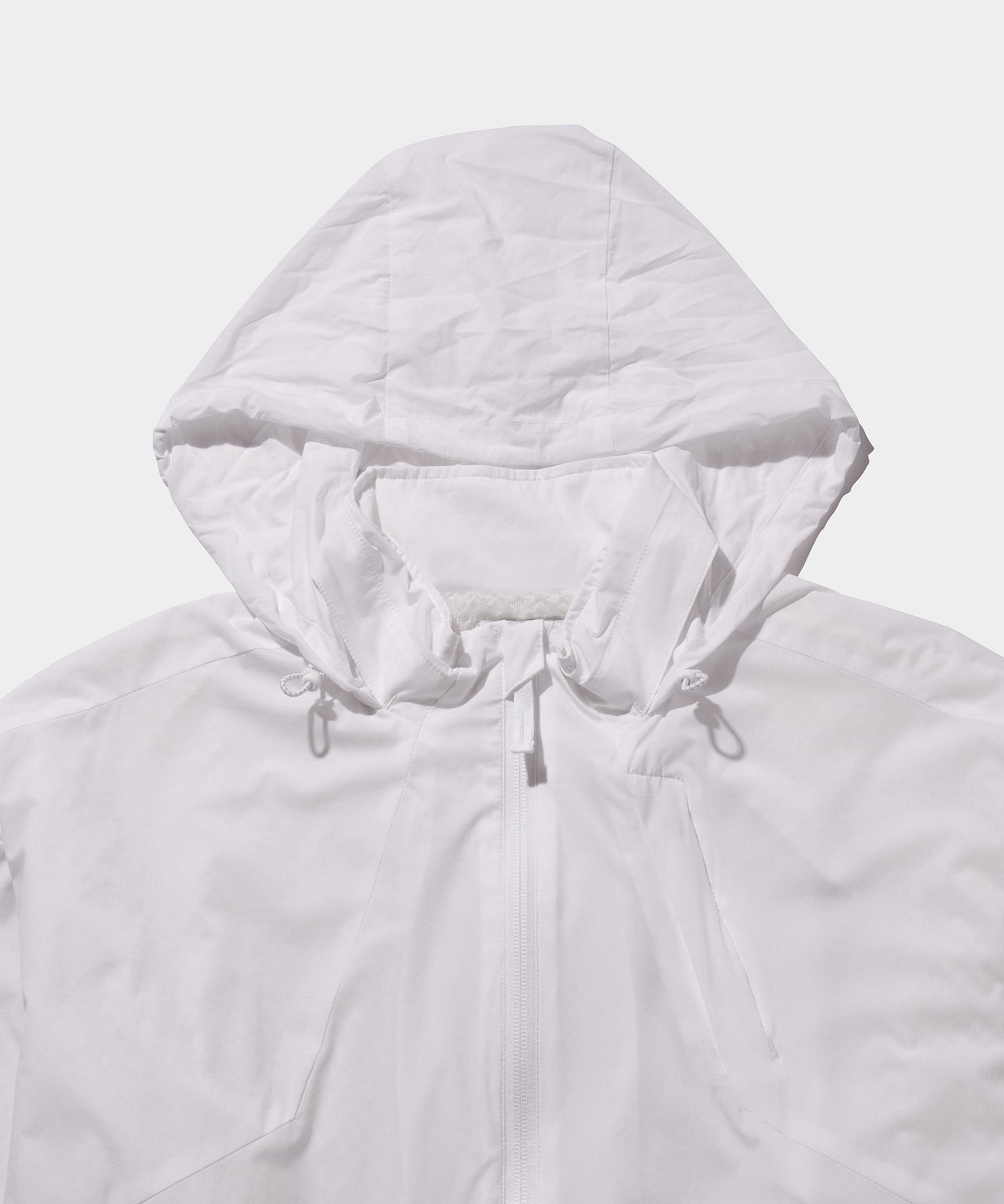 WOVEN NYLON FULL ZIP JACKET WHITE