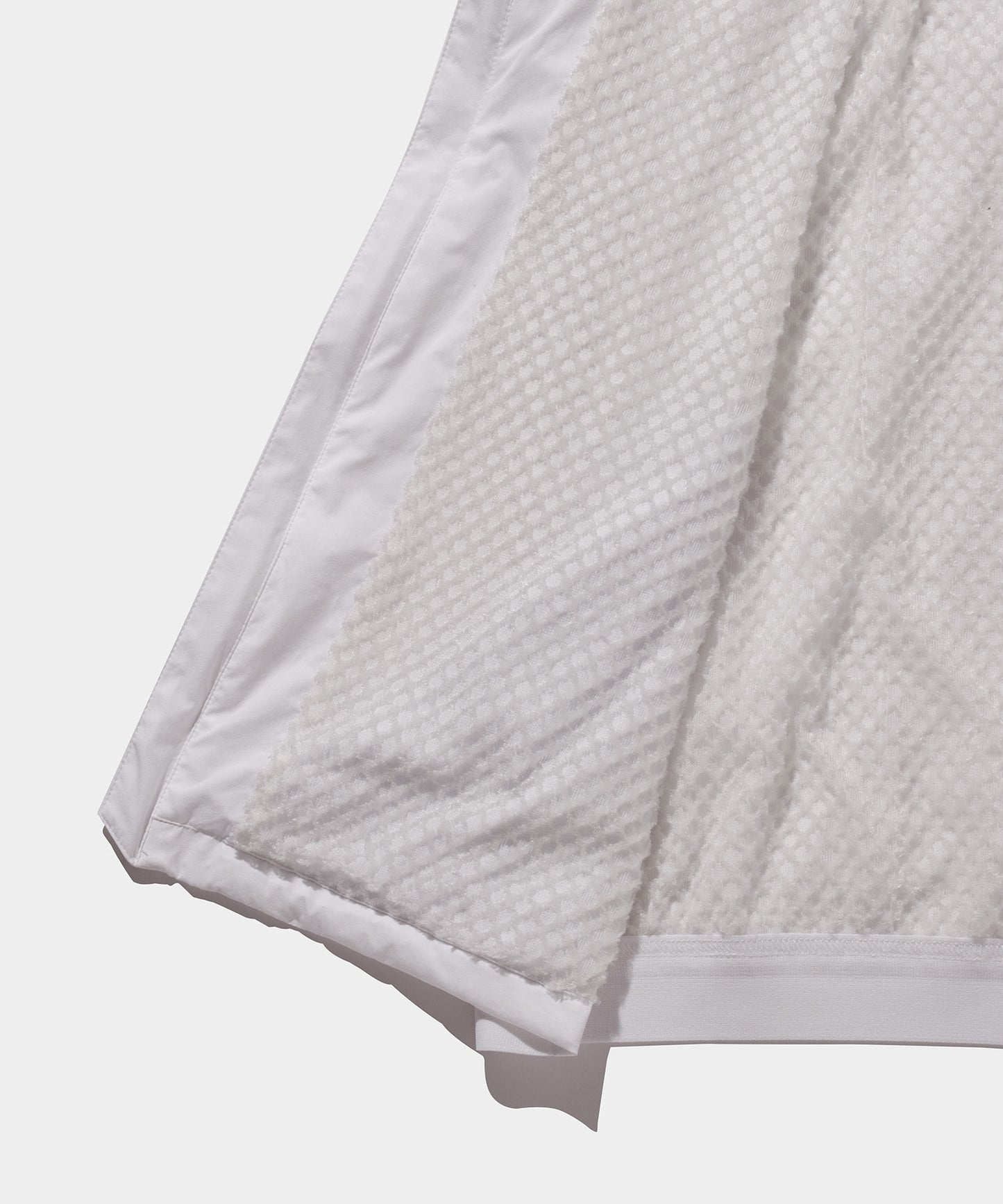 WOVEN NYLON FULL ZIP JACKET WHITE