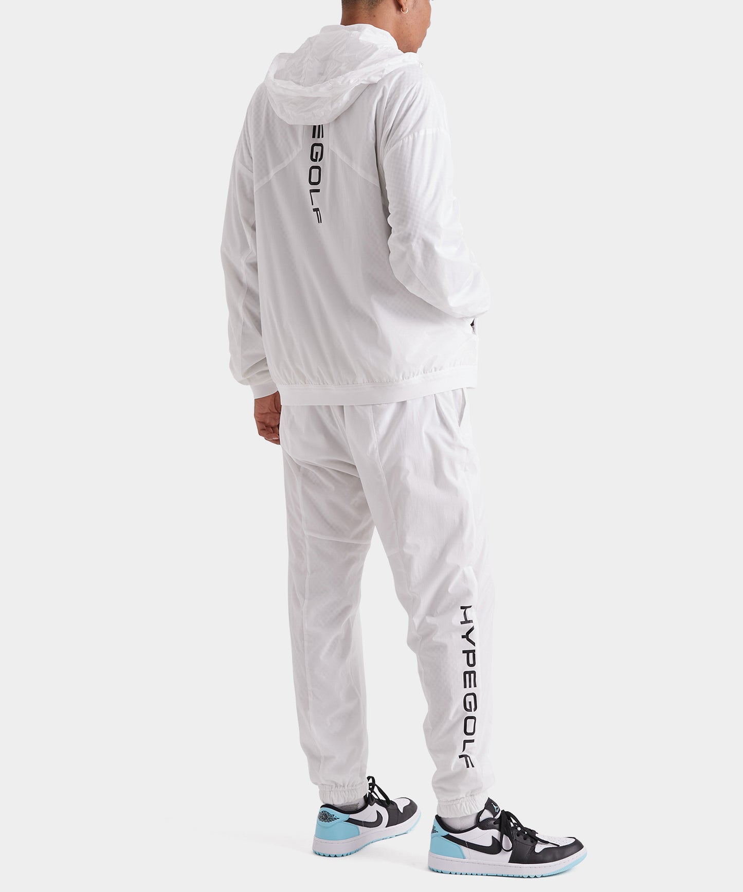 WOVEN NYLON FULL ZIP JACKET WHITE