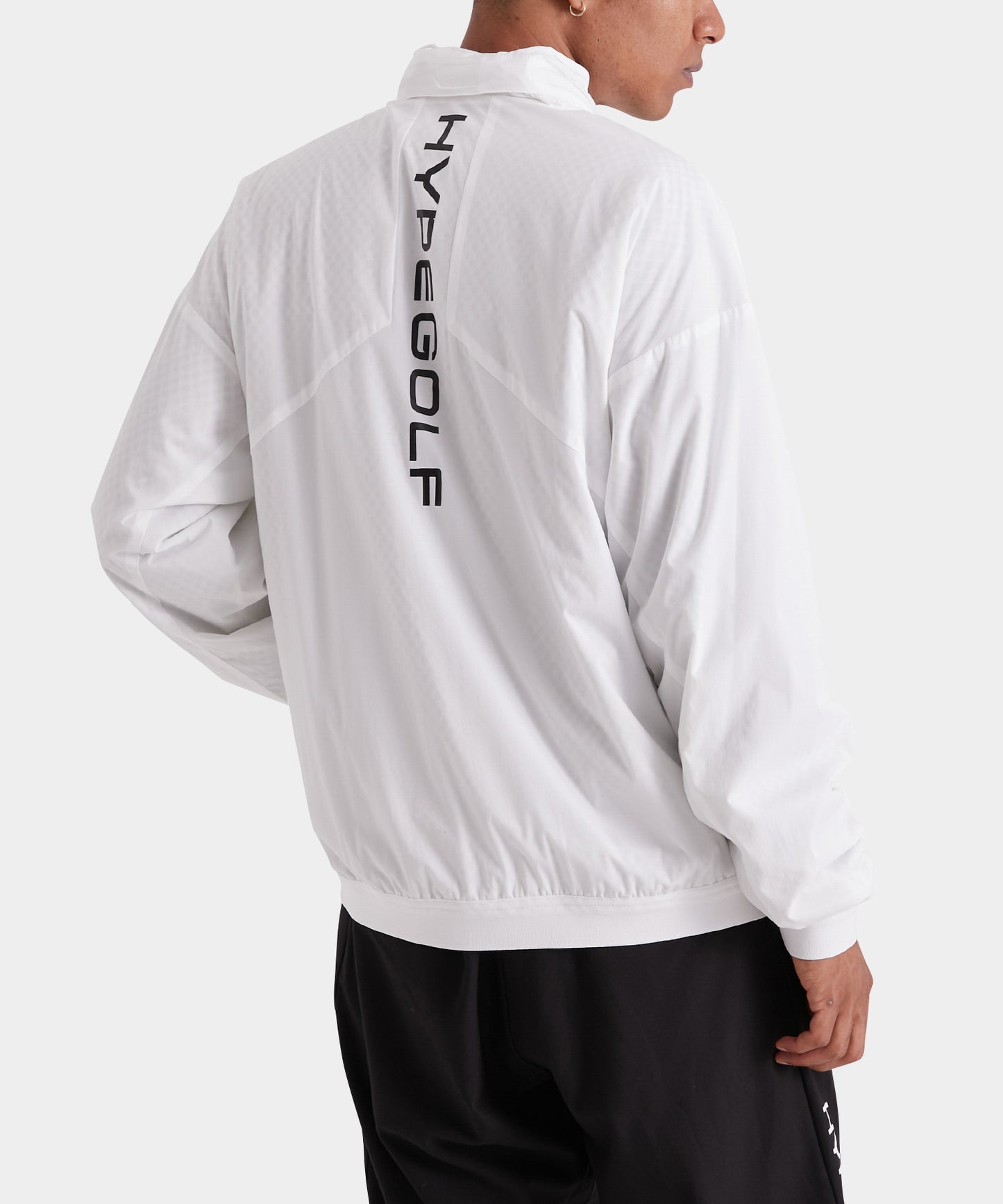 WOVEN NYLON FULL ZIP JACKET WHITE