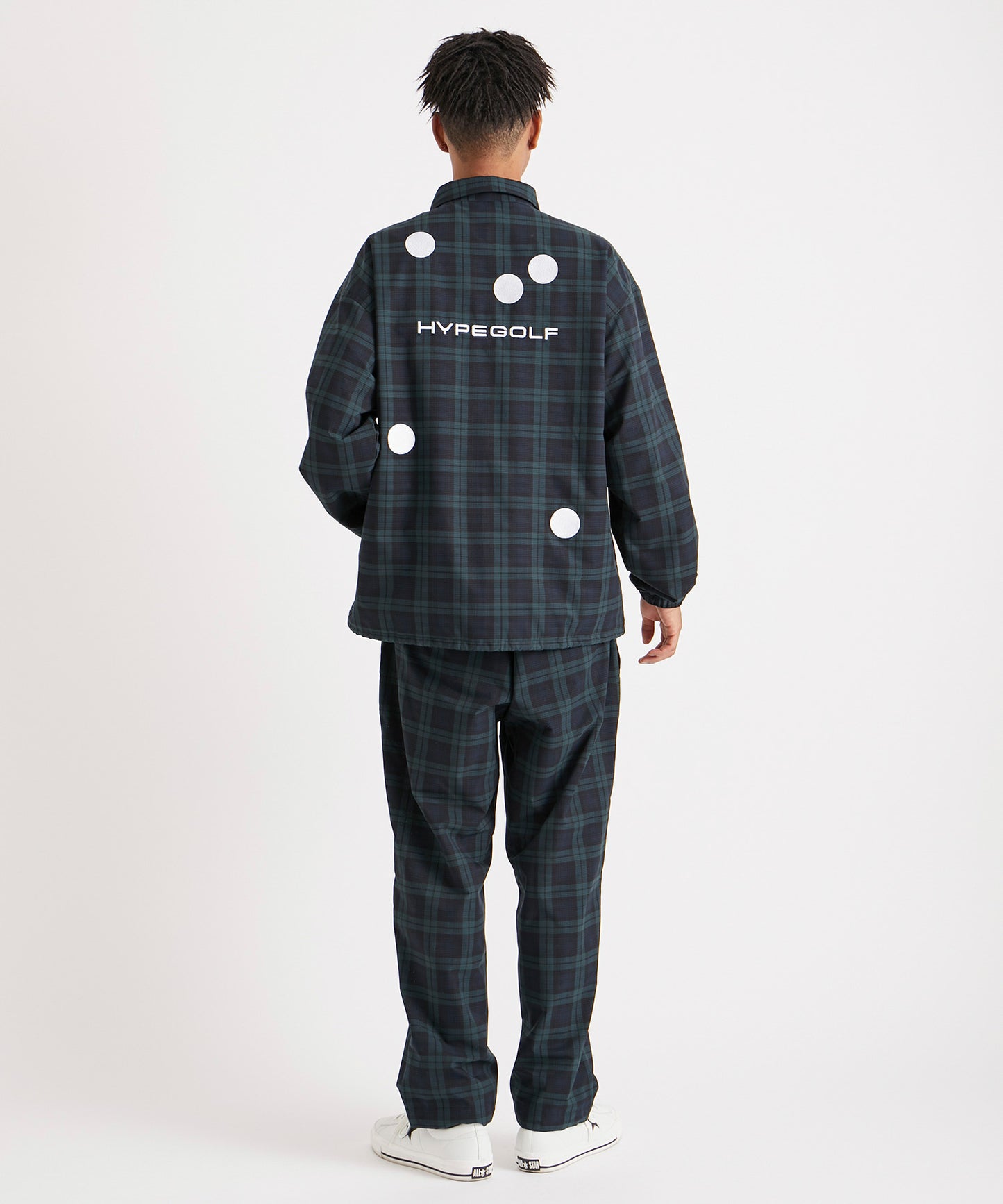 DOT MOTIF COACH JACKET BLACK WATCH