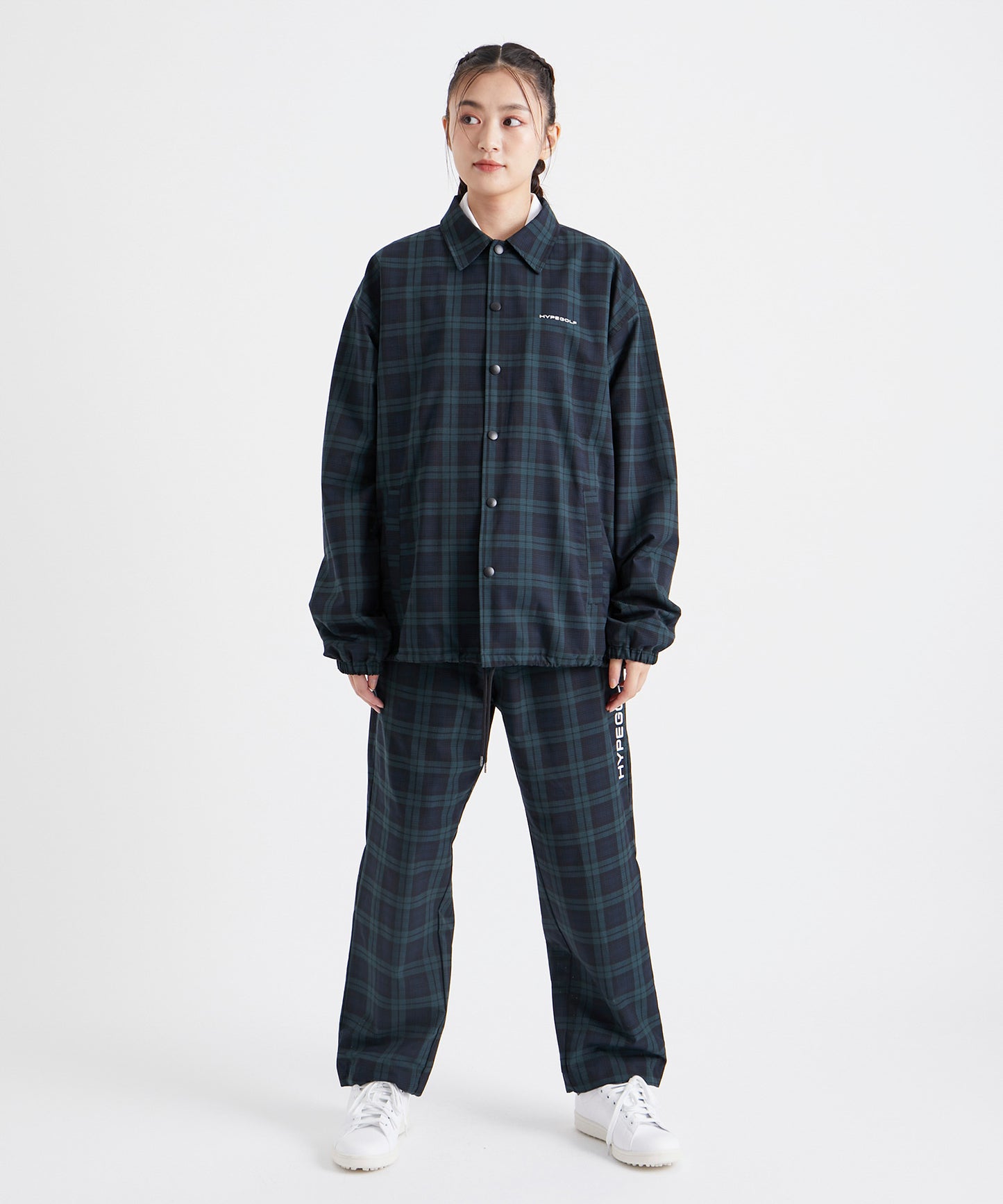 DOT MOTIF COACH JACKET BLACK WATCH