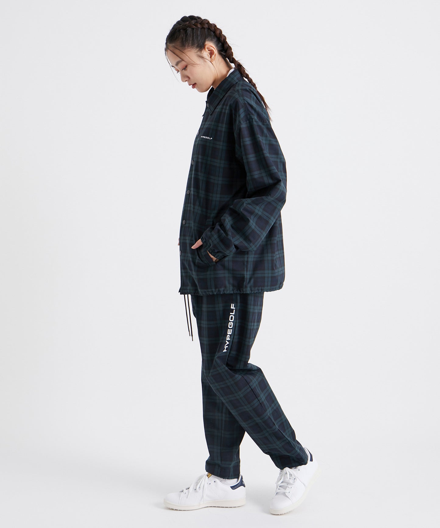 DOT MOTIF COACH JACKET BLACK WATCH