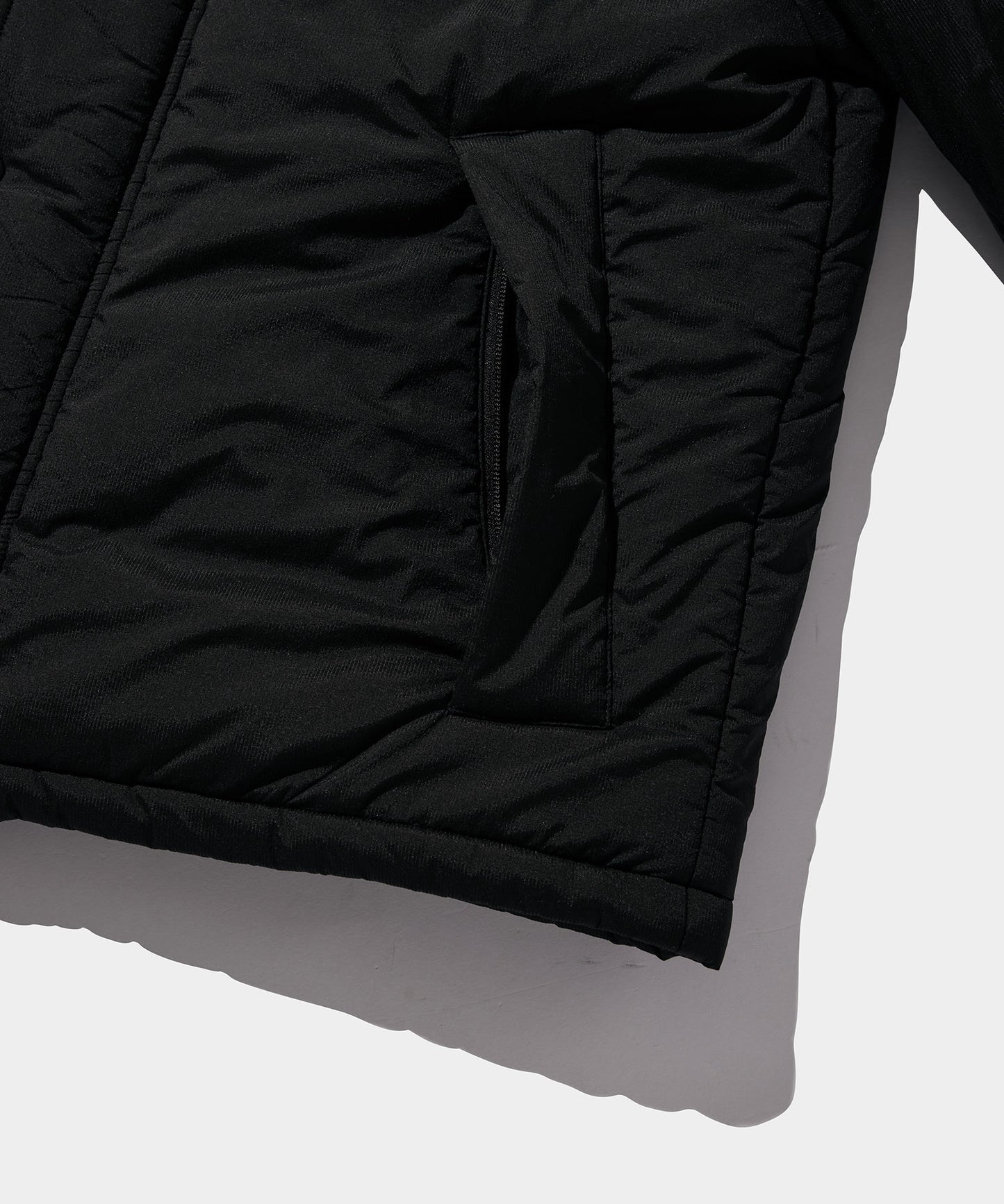 NYLON RIP PUFF JACKET BLACK