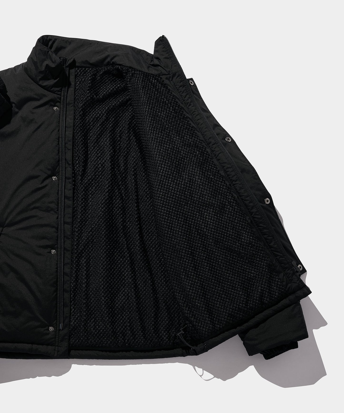 NYLON RIP PUFF JACKET BLACK