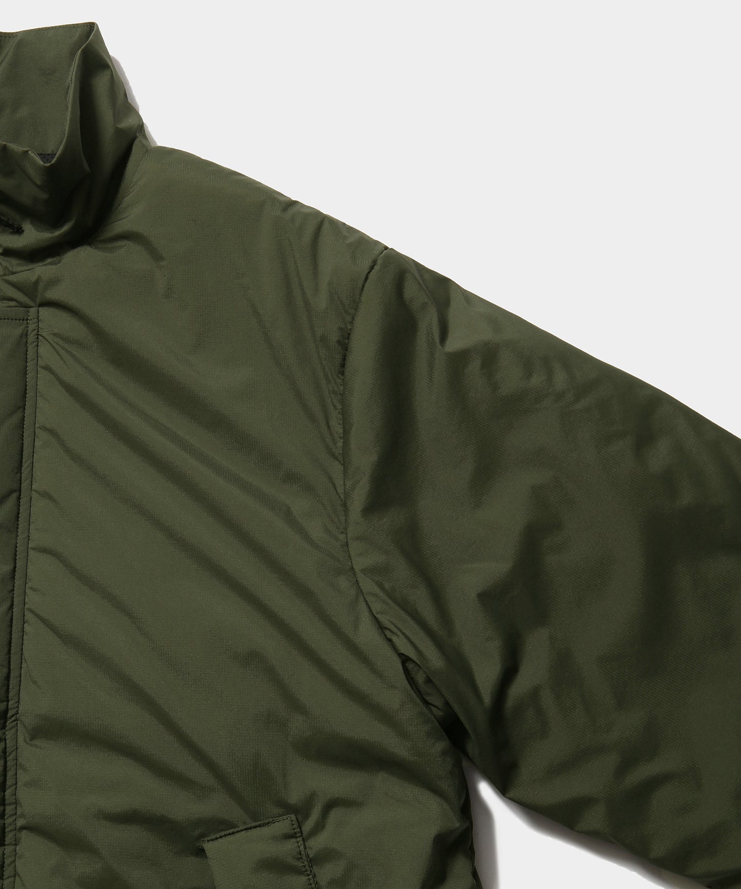 NYLON RIP PUFF JACKET OLIVE