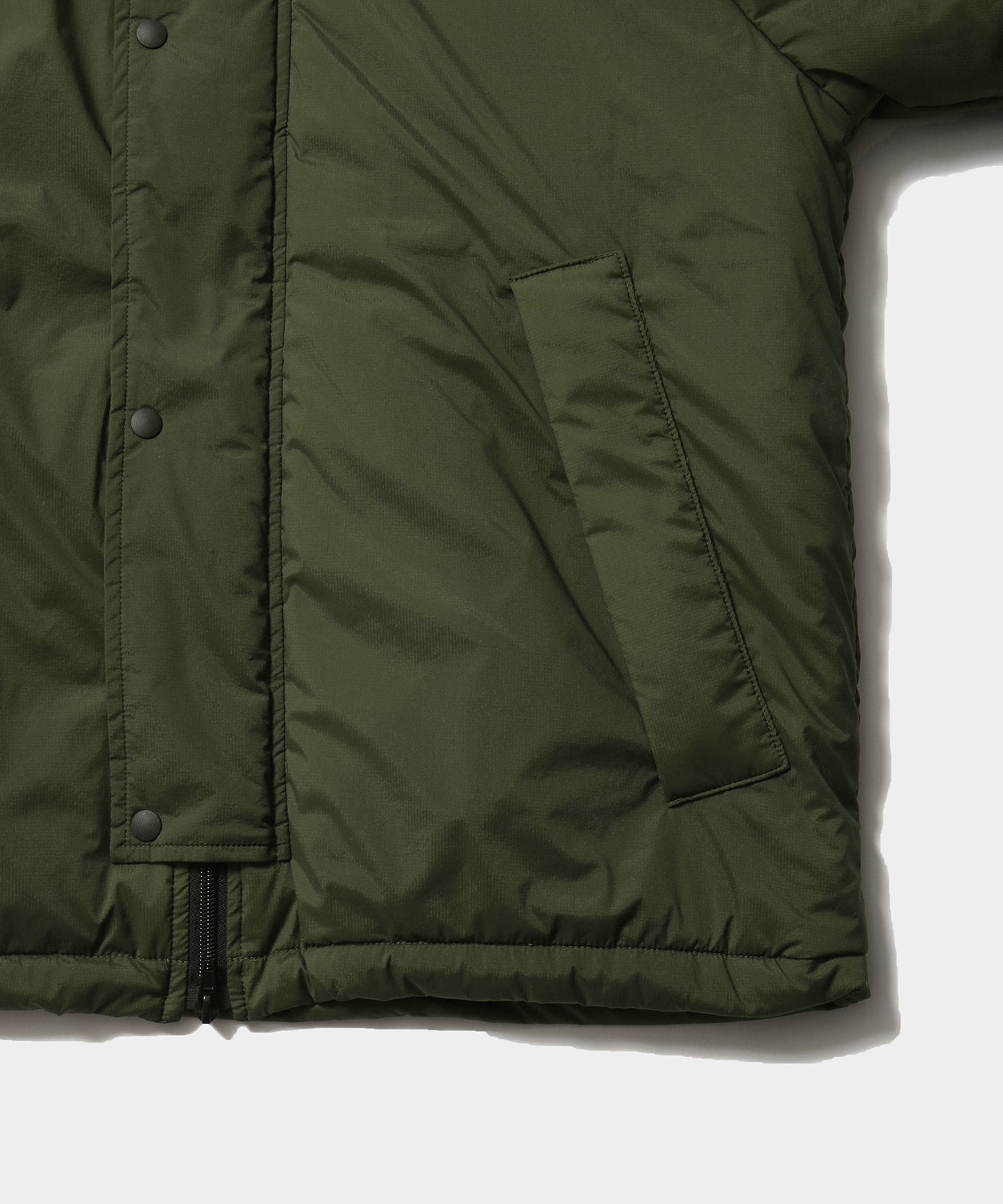 NYLON RIP PUFF JACKET OLIVE