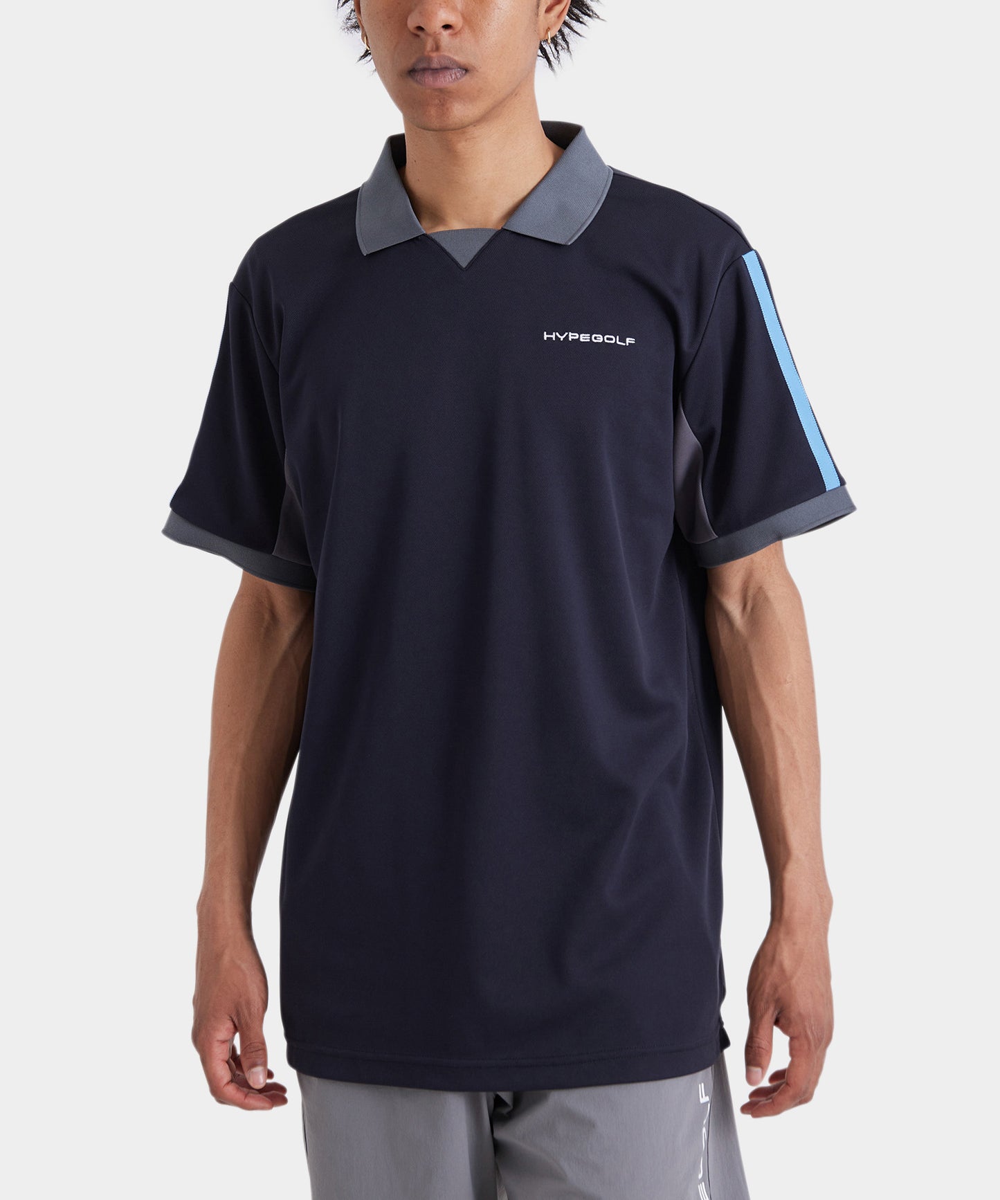 COLOR LINE SHORT SLEEVE POLO BLACK