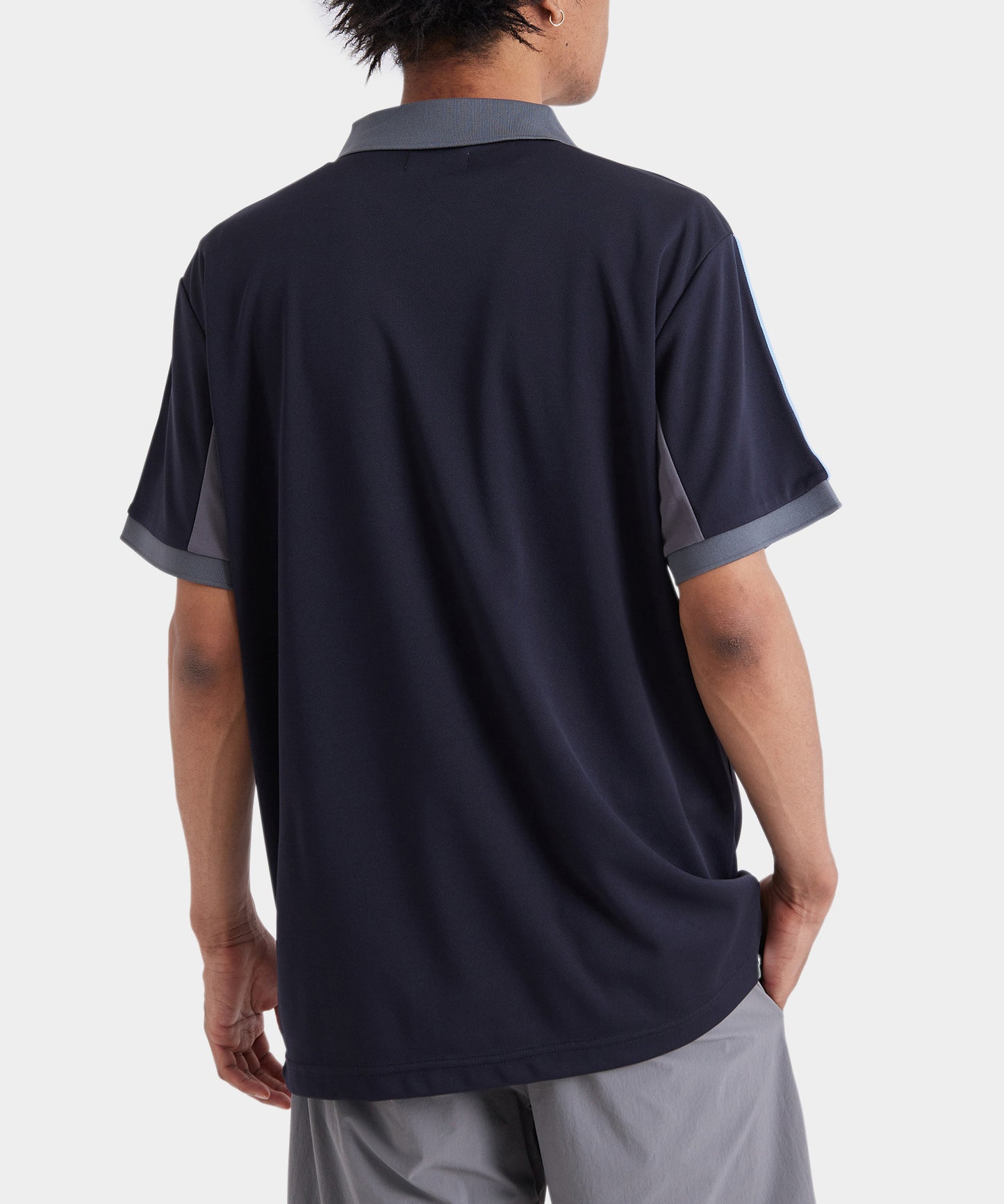 COLOR LINE SHORT SLEEVE POLO BLACK