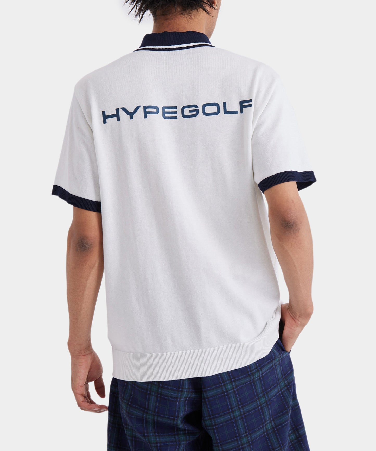 KNIT POLO SHIRTS WHITE