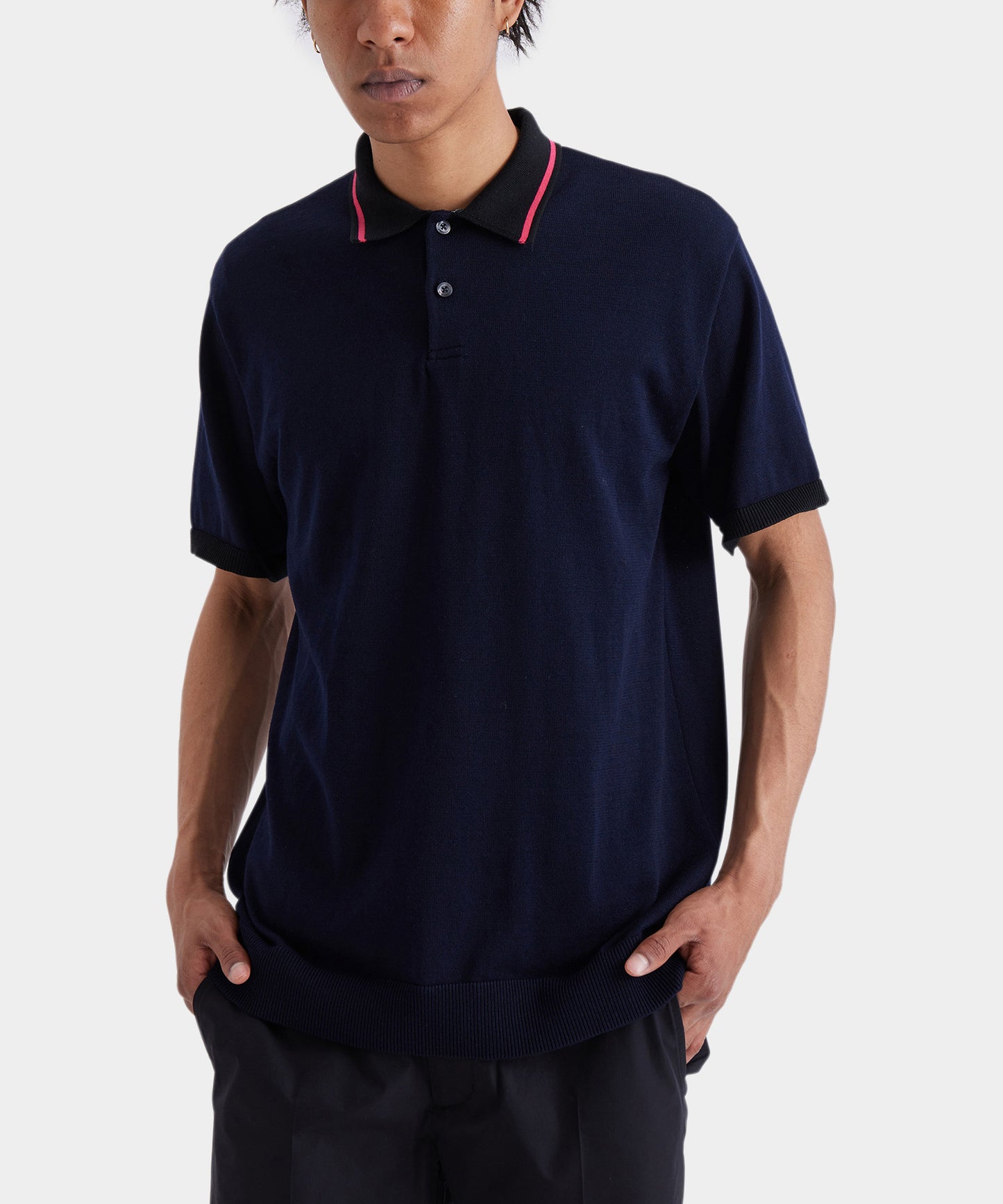 KNIT POLO SHIRTS NAVY