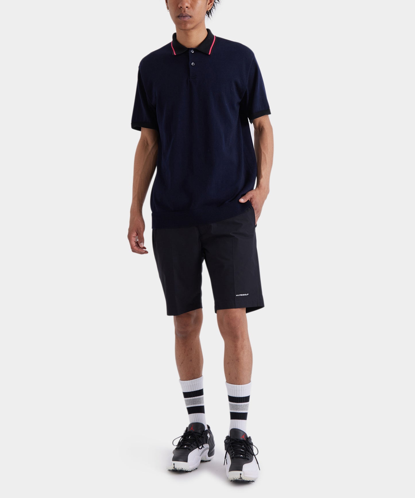 KNIT POLO SHIRTS NAVY