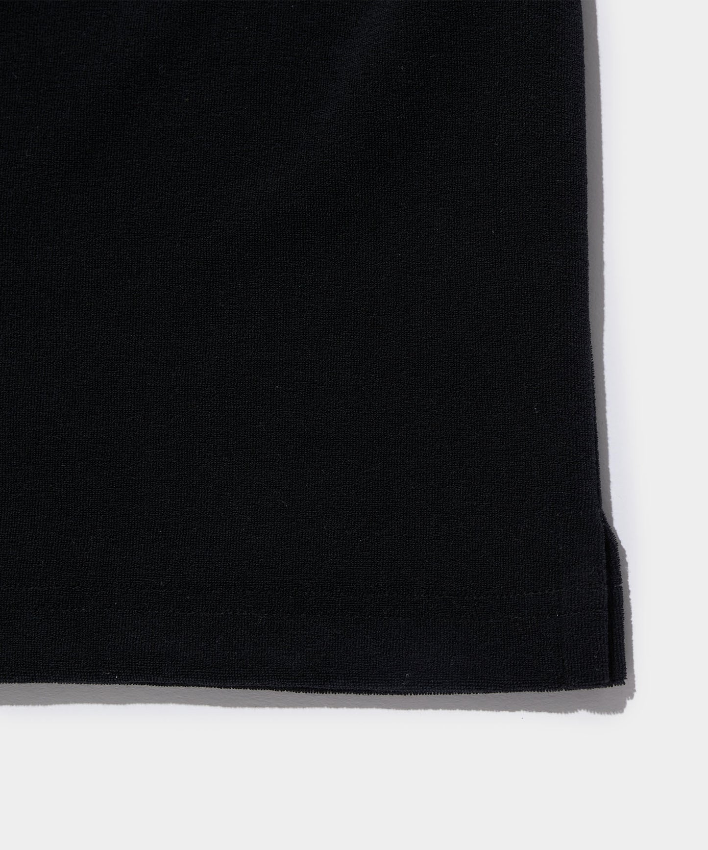 SHAWL COLLAR PILE POLO SHIRTS BLACK