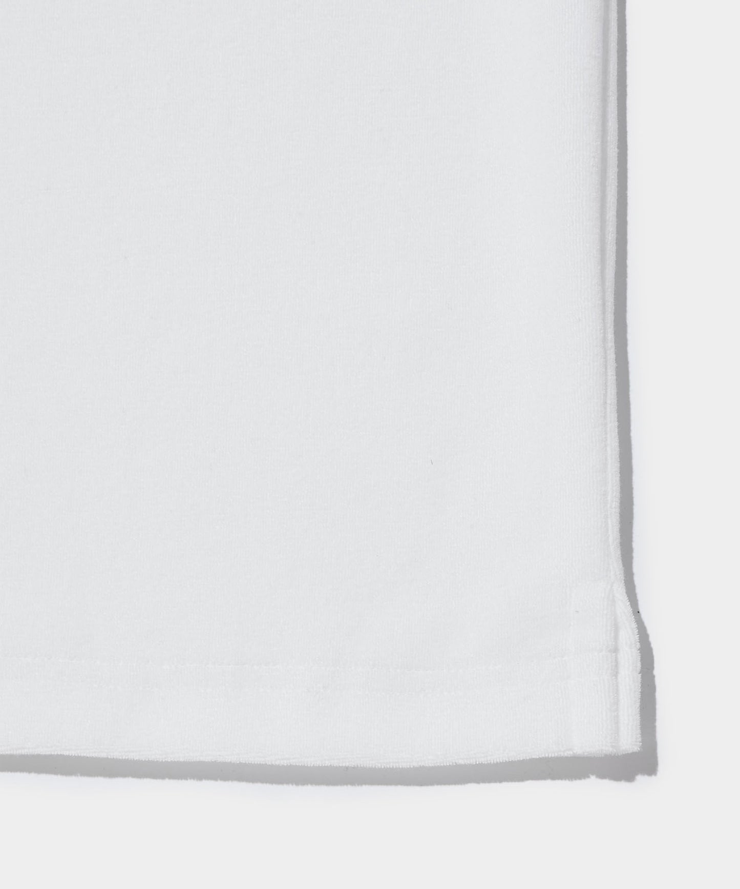 SHAWL COLLAR PILE POLO SHIRTS WHITE