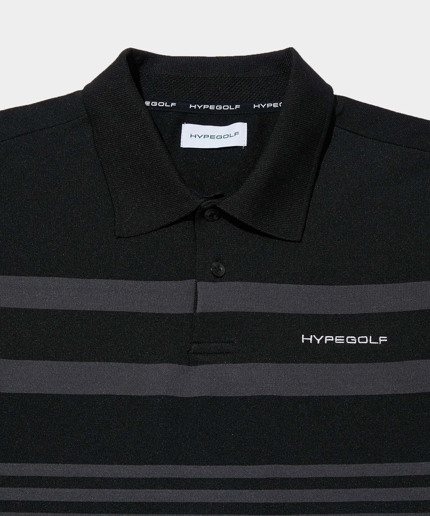 RANDOM BORDER POLO SHIRTS BLACK