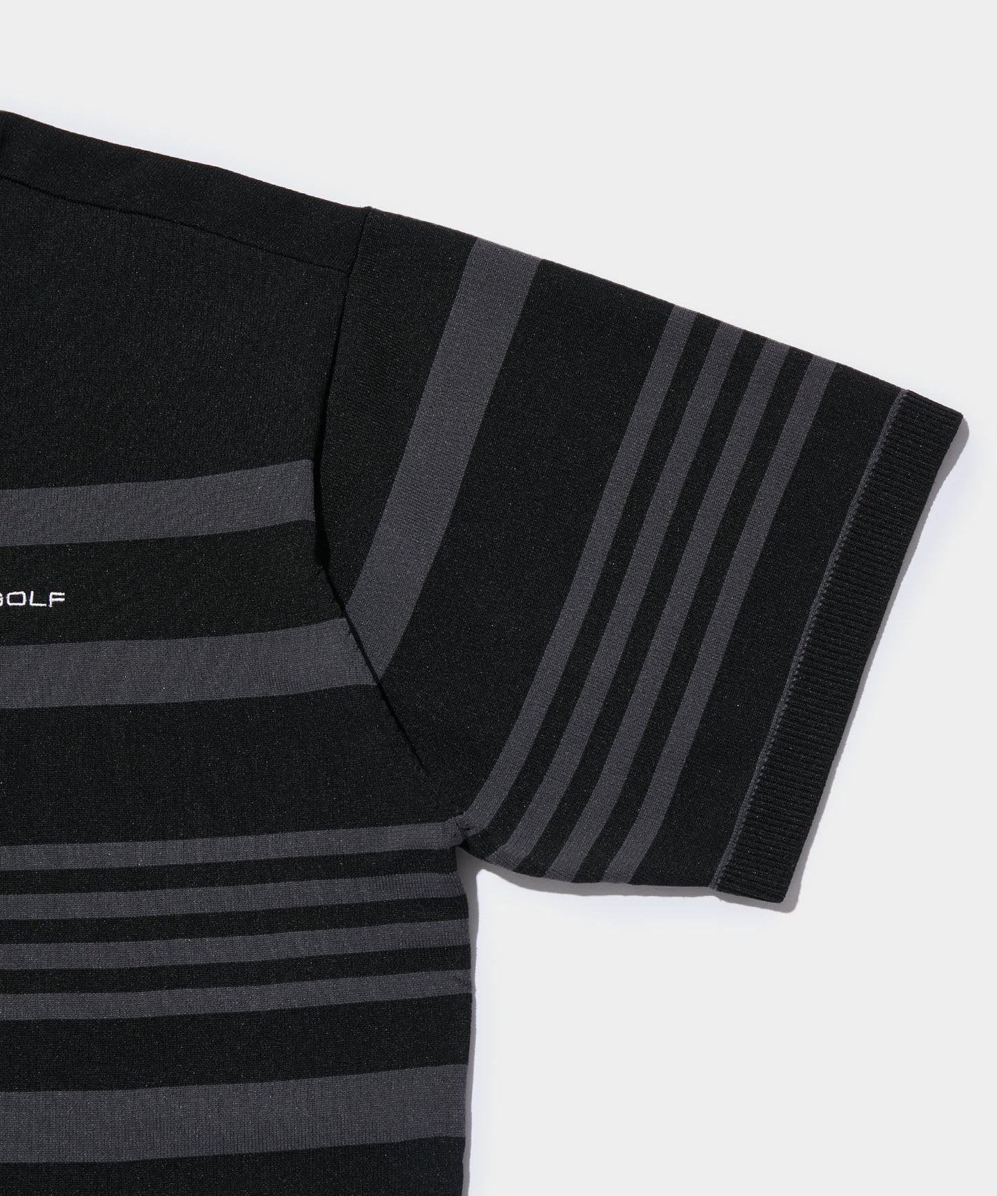 RANDOM BORDER POLO SHIRTS BLACK