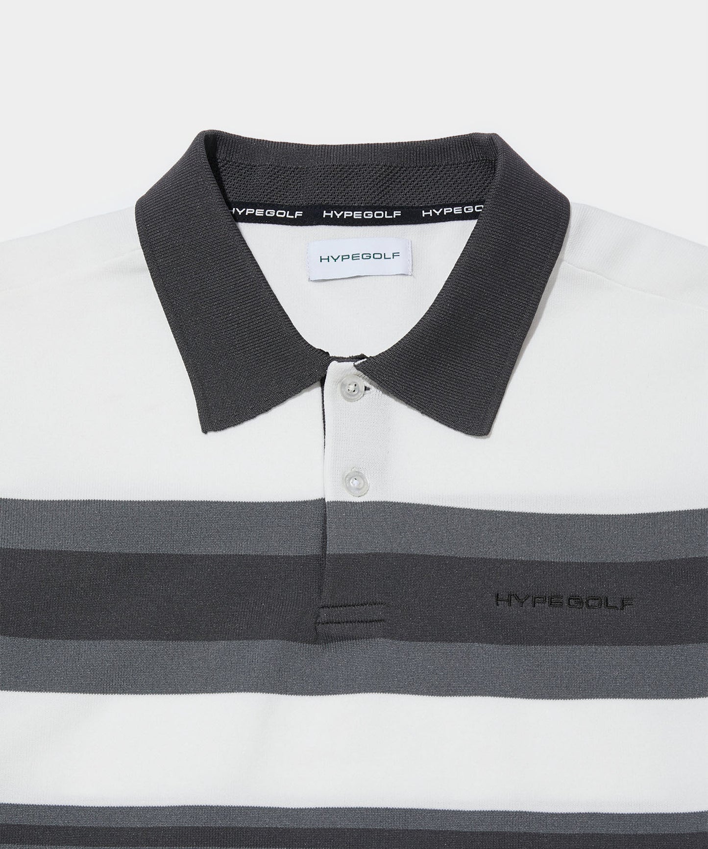 RANDOM BORDER POLO SHIRTS WHITE
