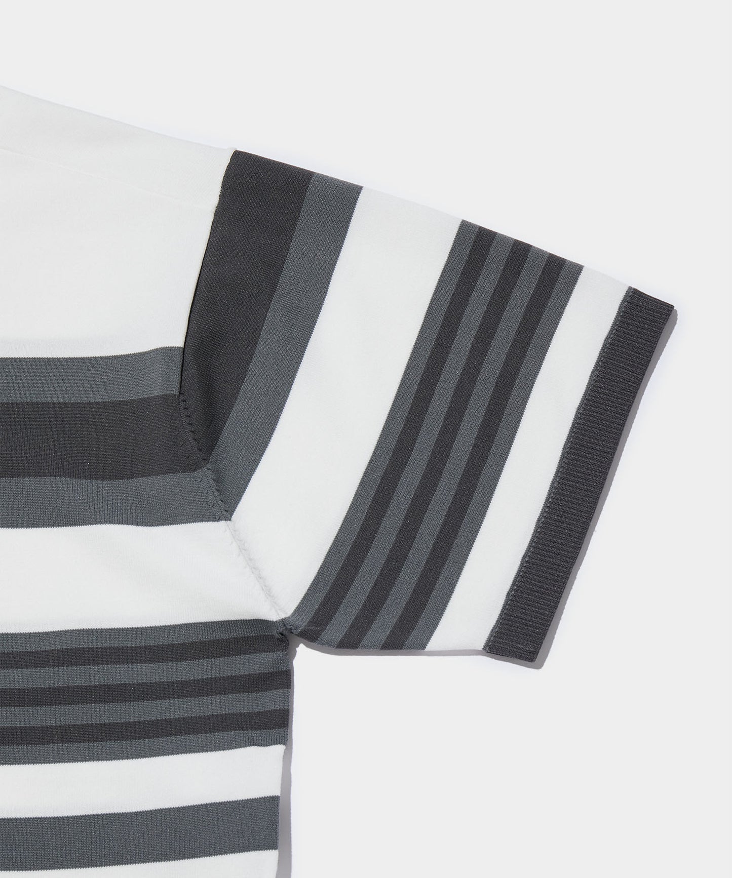 RANDOM BORDER POLO SHIRTS WHITE