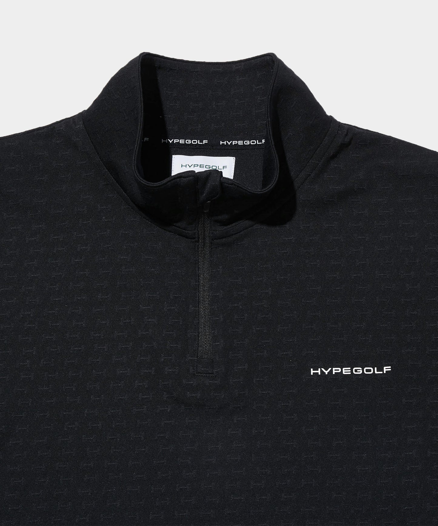 H JACQUARD STAND HALF ZIP SHIRTS
