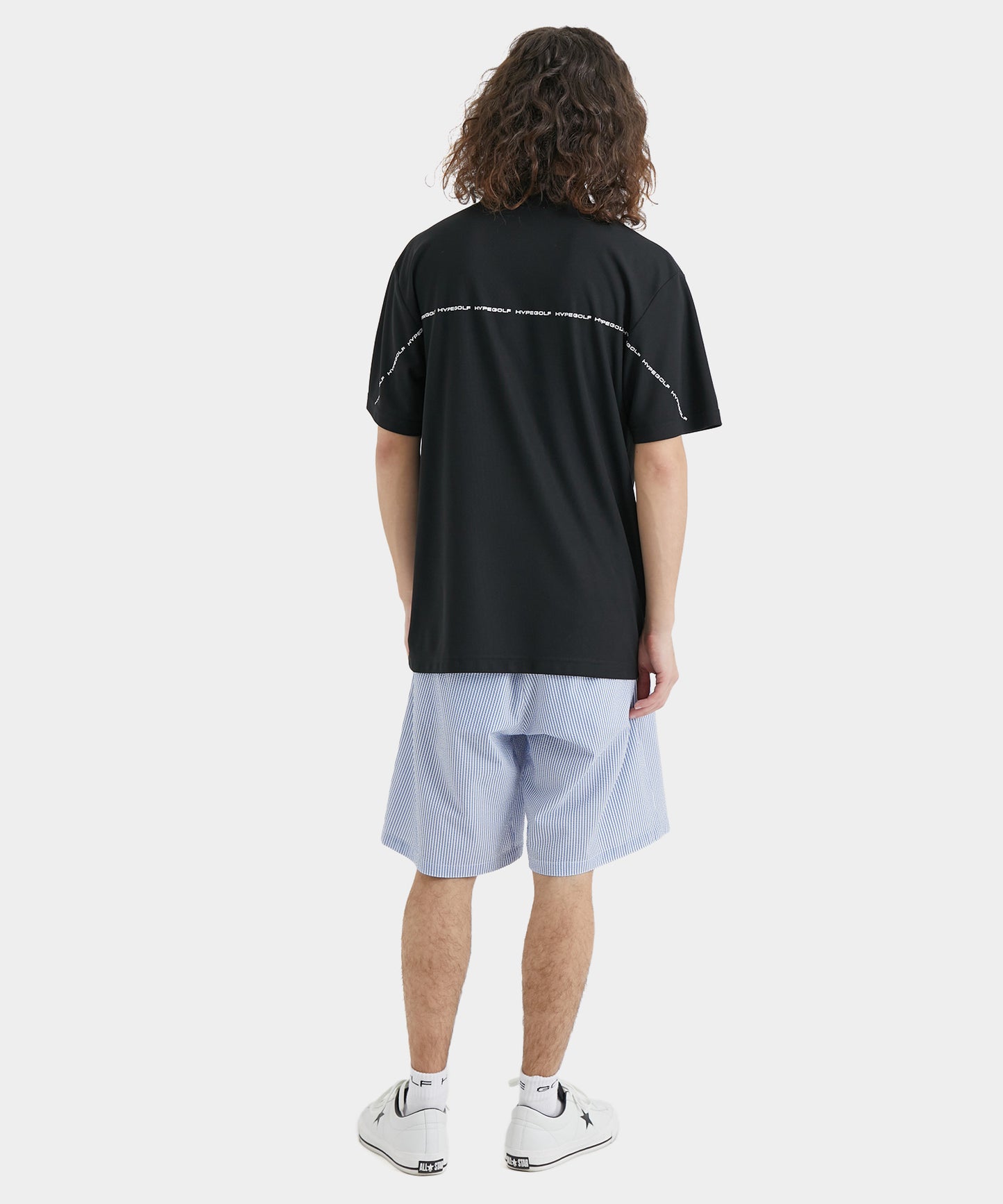 LINE LOGO POLO SHIRTS BLACK